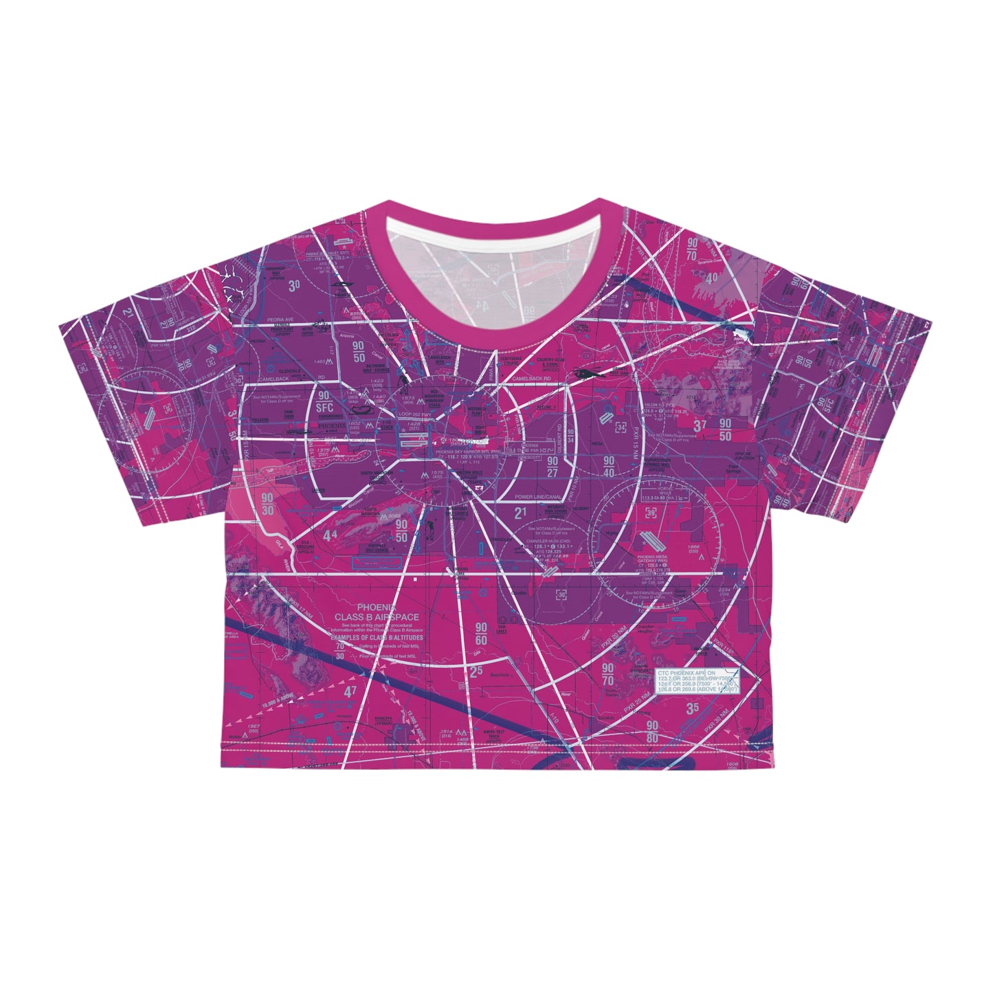 Phoenix TAC Chart (purple) crop tee