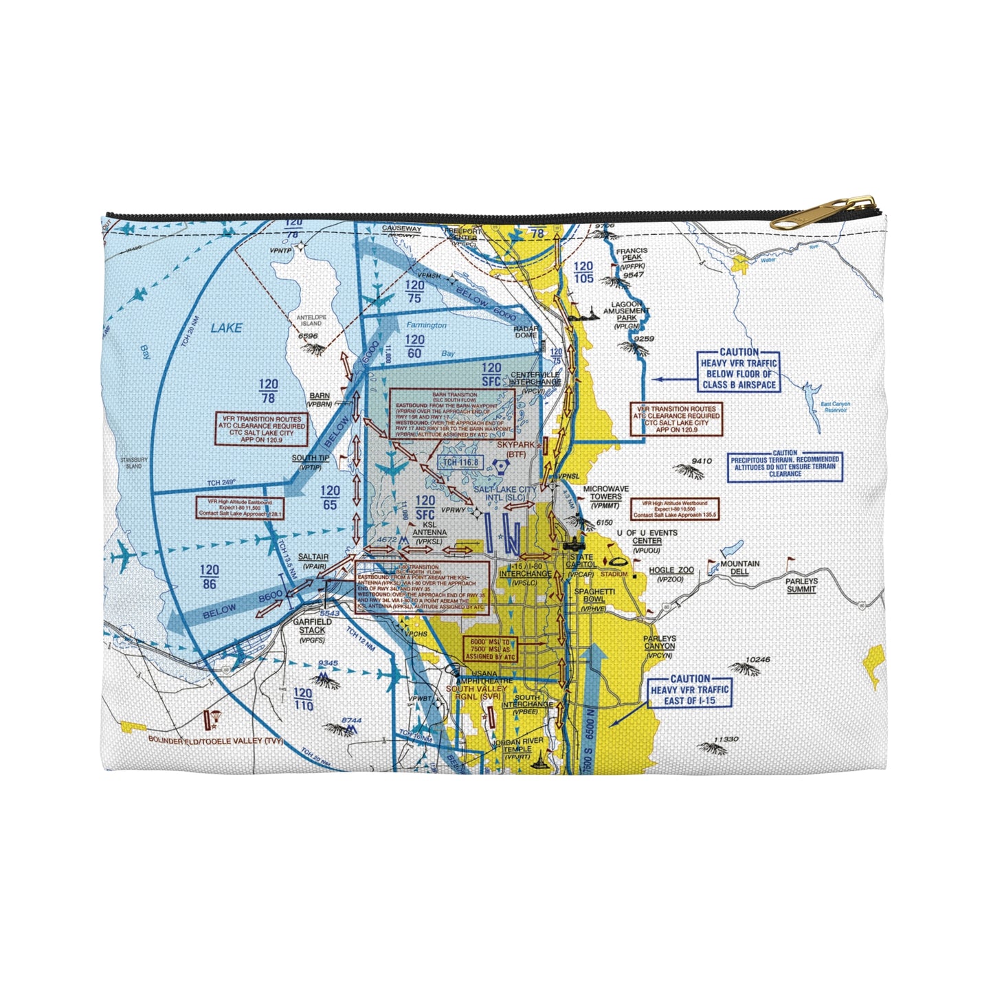 Salt Lake City Flyway Chart Accessory Pouch