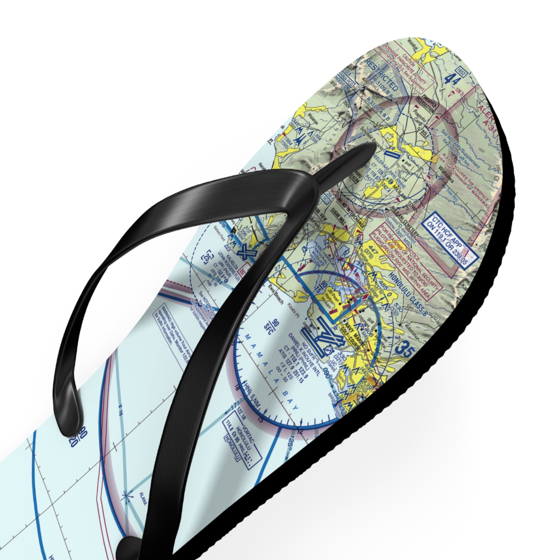 Aeronautical Chart Flip-Flops (PHNL Flyway Chart)