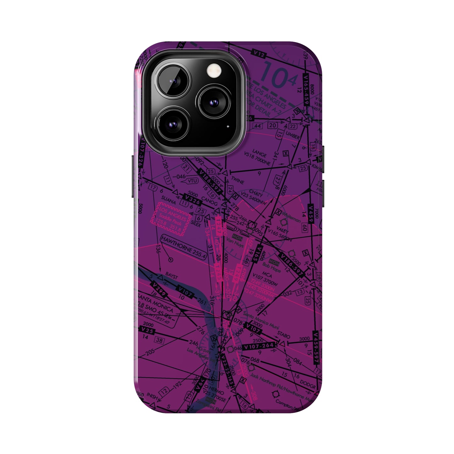 Enroute Low Altitude Chart (ELUS3) tough phone cases (purple)