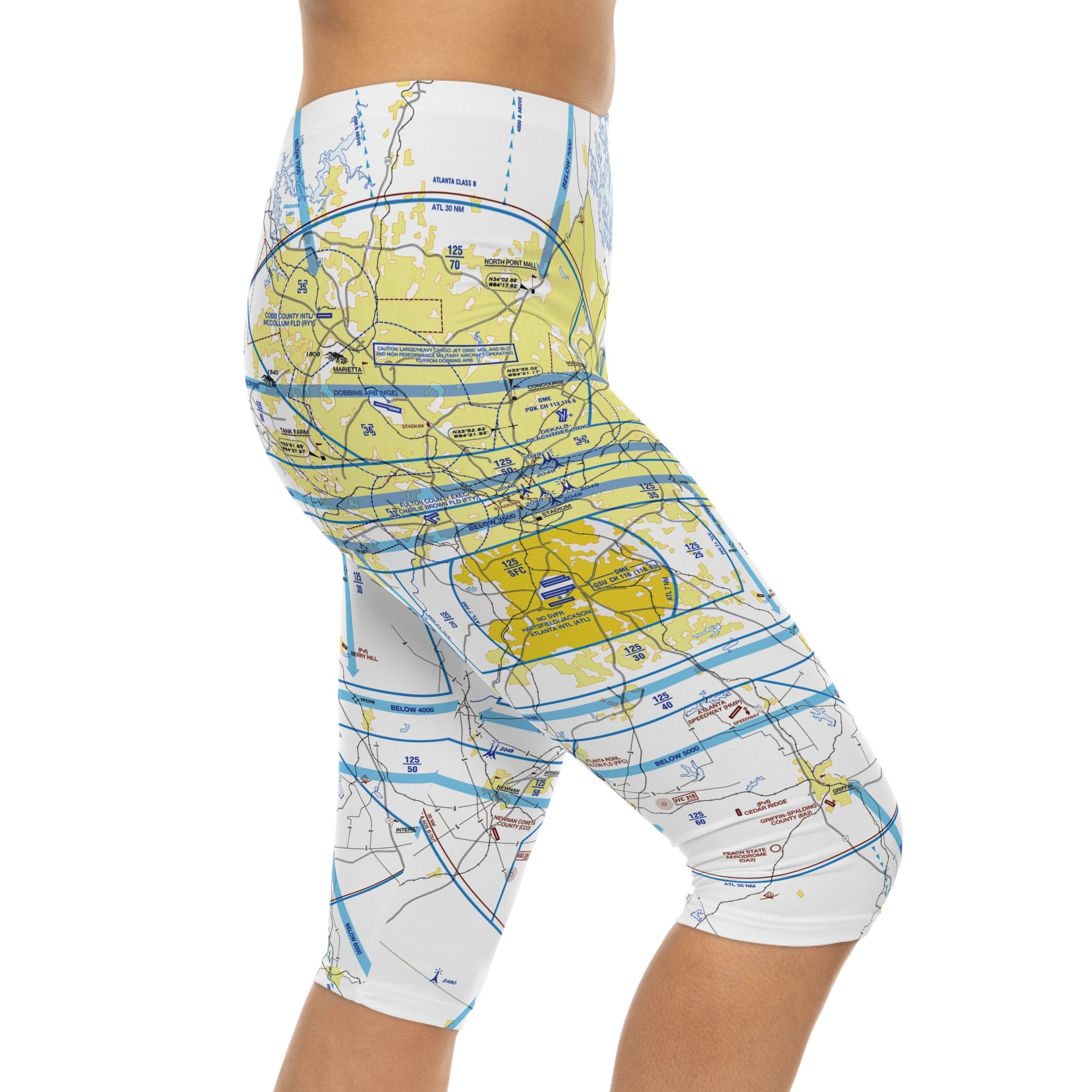 Atlanta Flyway Chart capri leggings