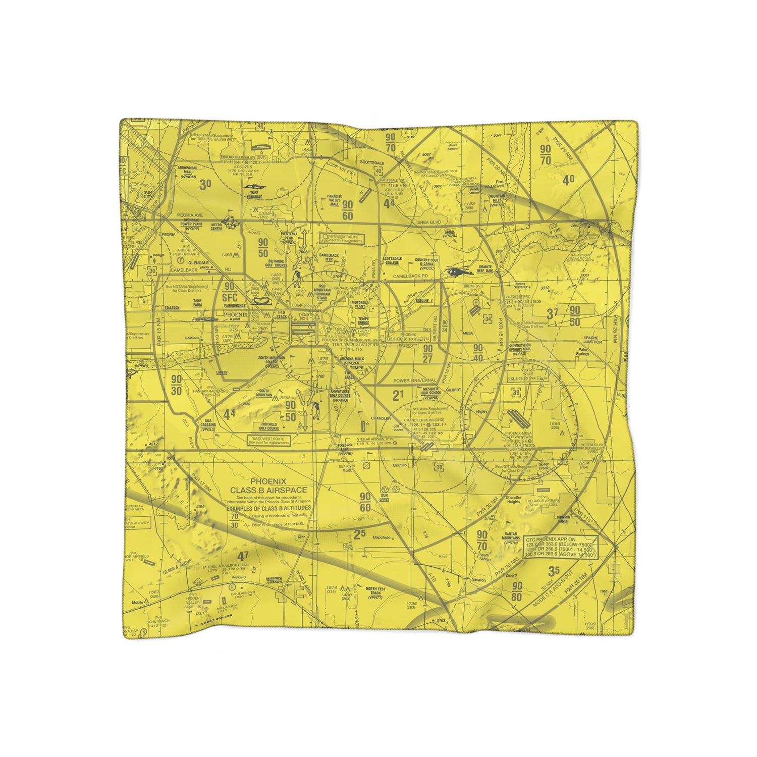 Phoenix TAC Chart (yellow) poly scarf