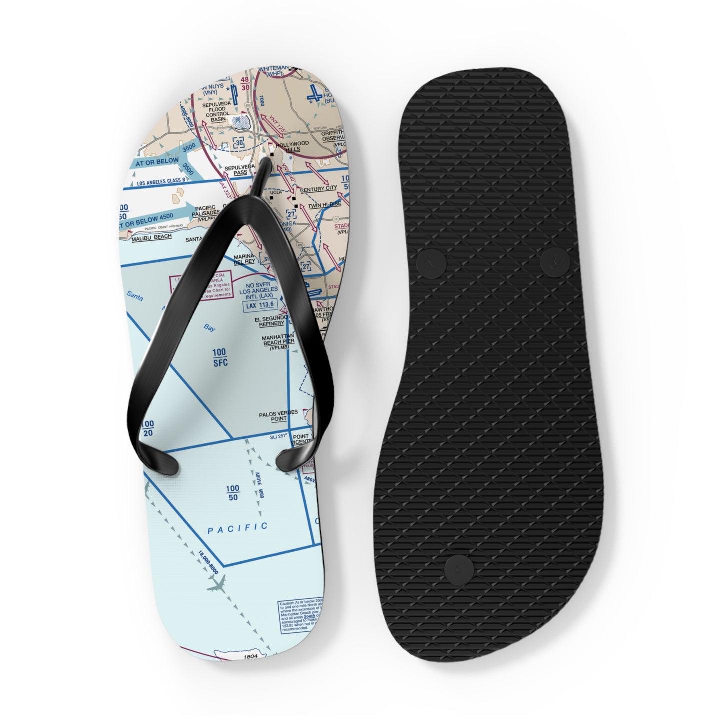 Aeronautical Chart Flip-Flops (LAX Flyway Chart)