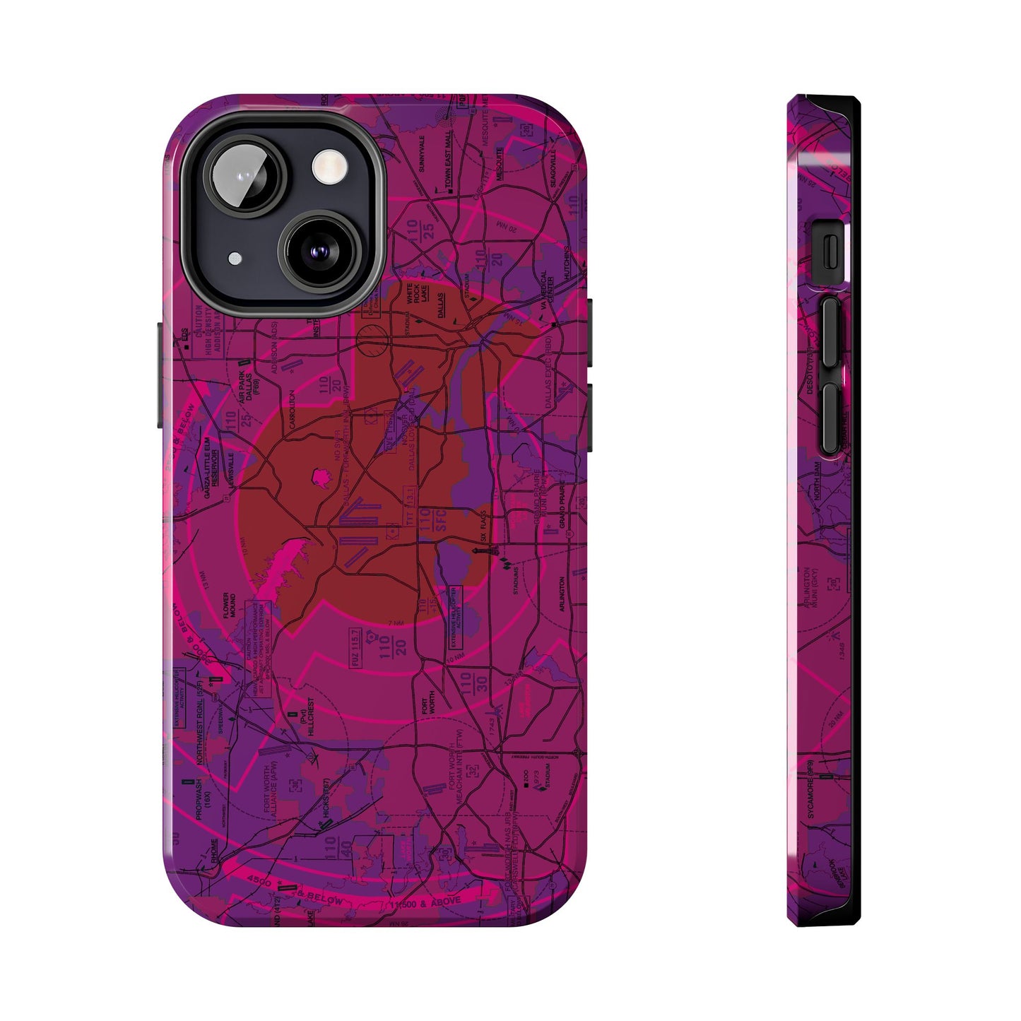 Dallas Fort Worth Flyway Chart tough phone cases (purple)