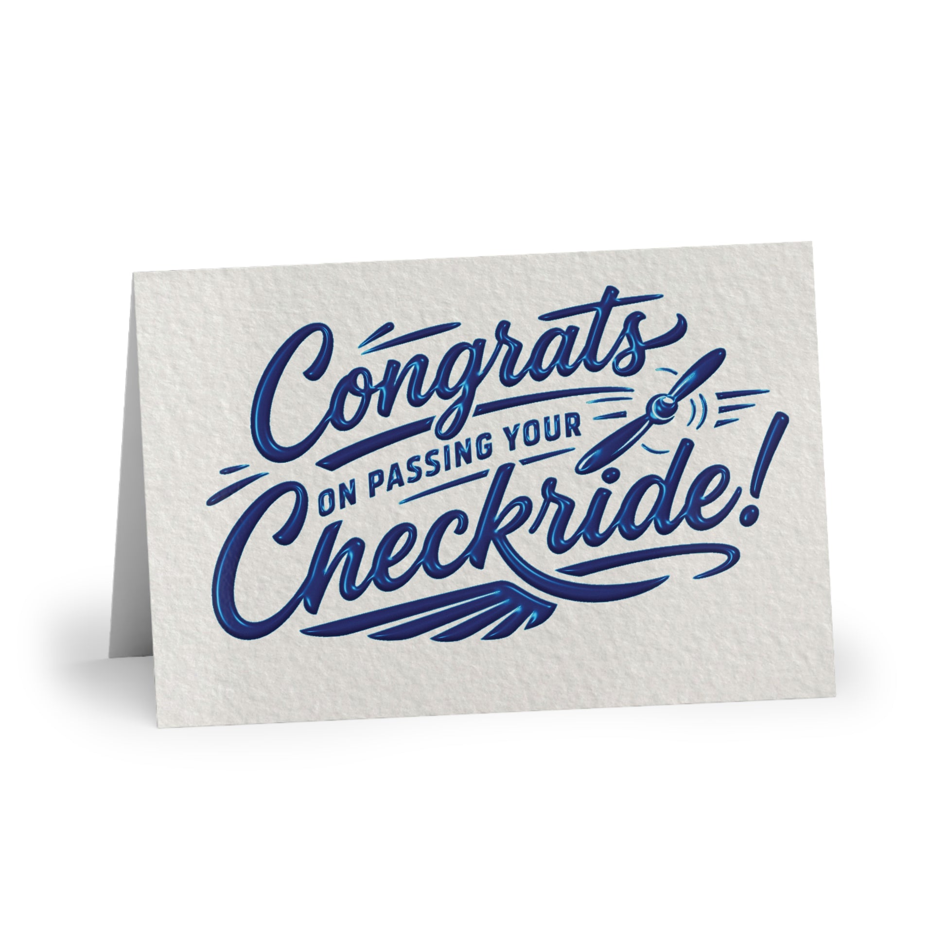 Congrats on passing your checkride! pack of 10 postcards (v4. blue)