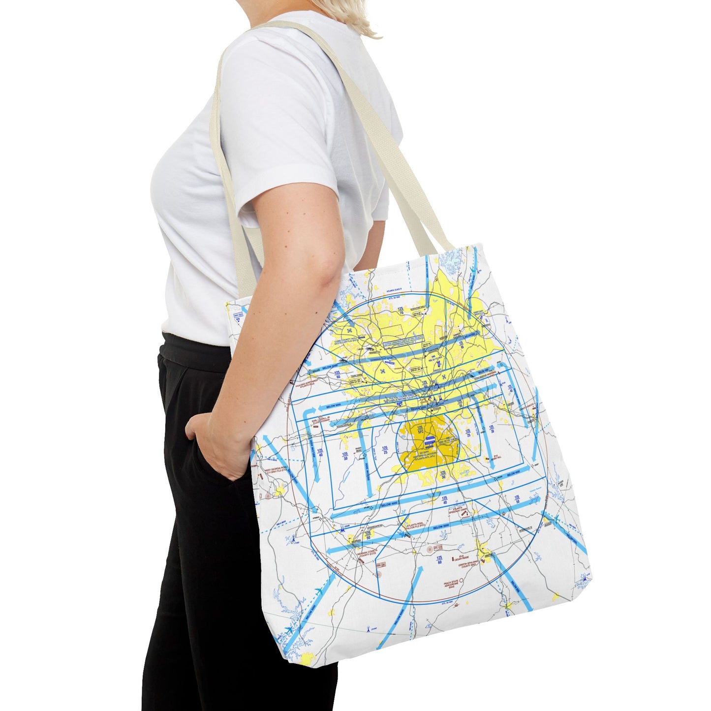 Atlanta Flyway Chart tote bag