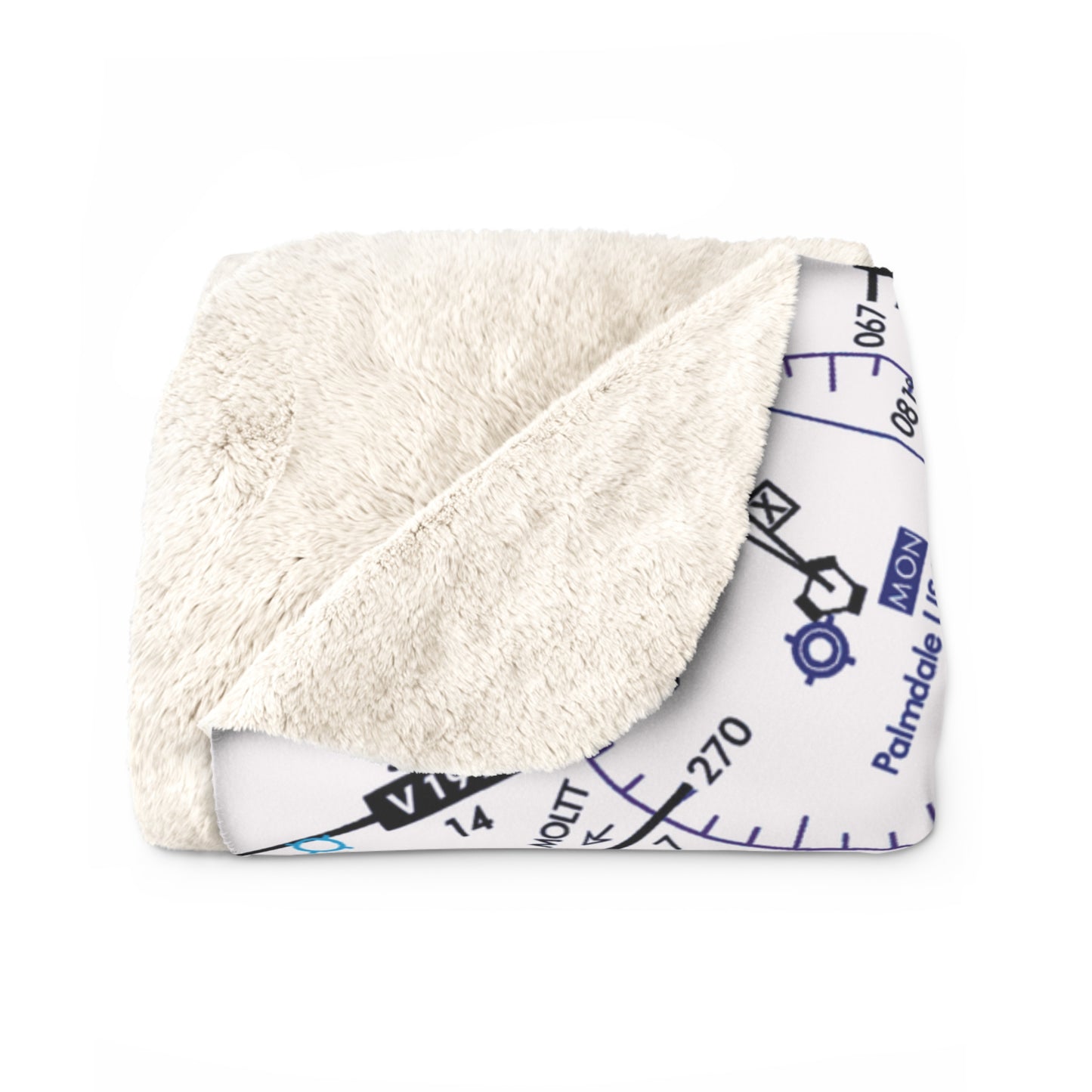 Enroute Low Altitude (ELUS3) sherpa fleece blanket (white)