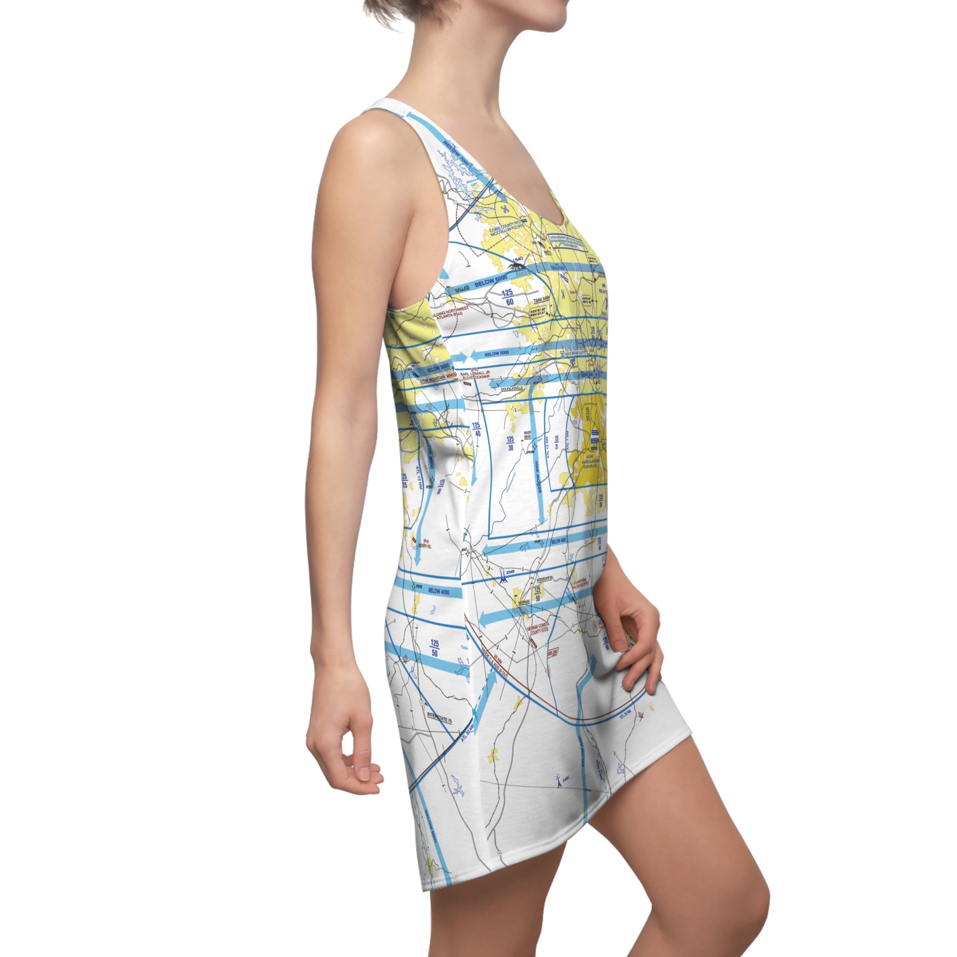 Atlanta Flyway Chart racerback dress
