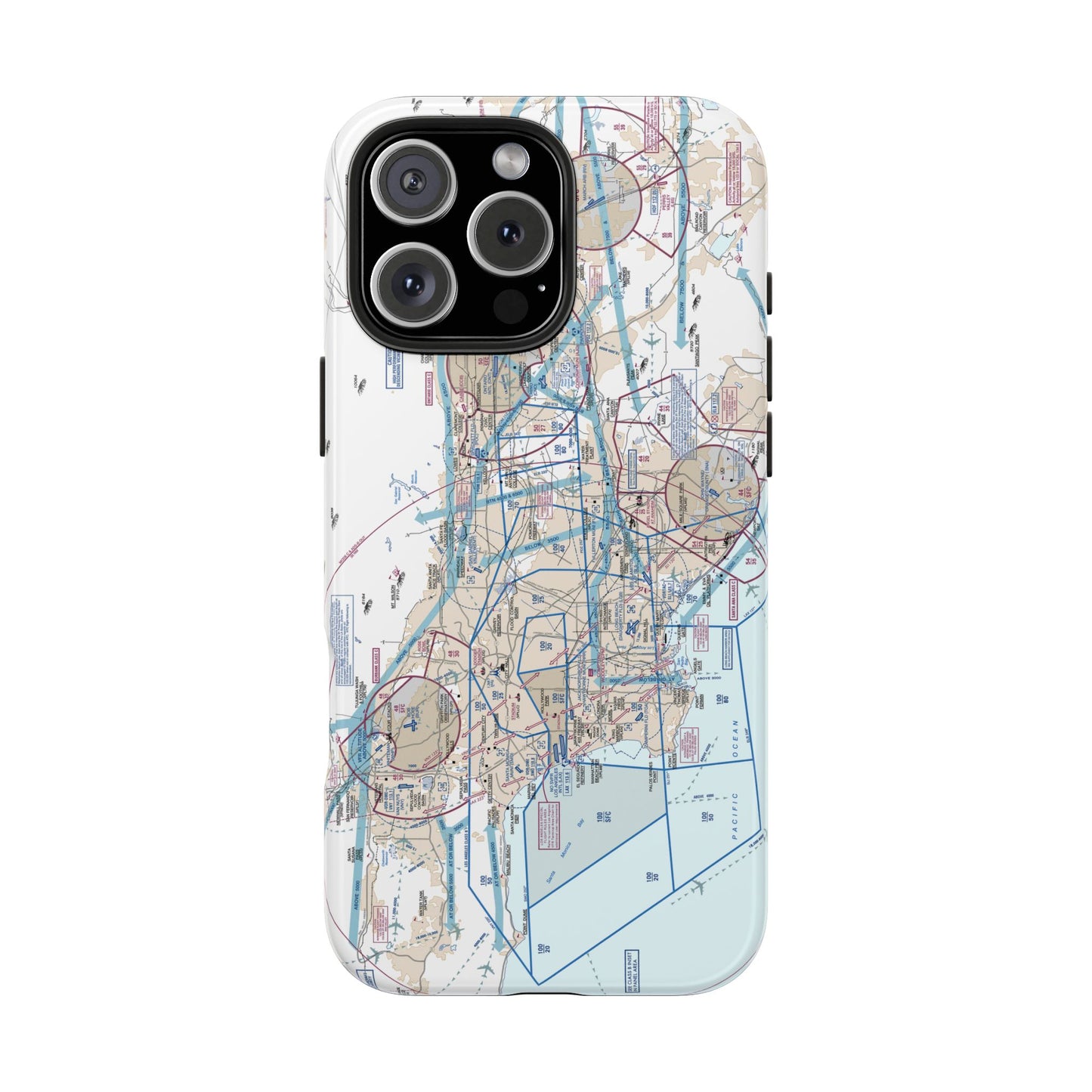 LAX Flyway Chart Tough Phone Cases