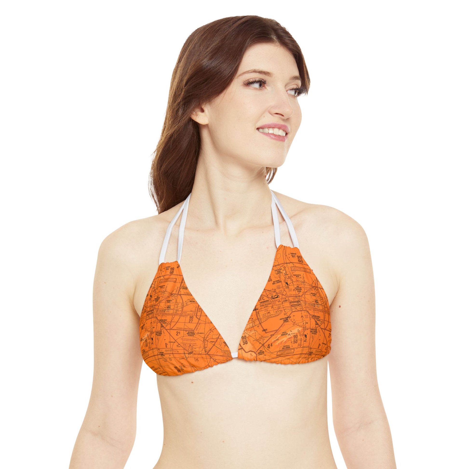 Phoenix TAC Chart strappy bikini set (orange)