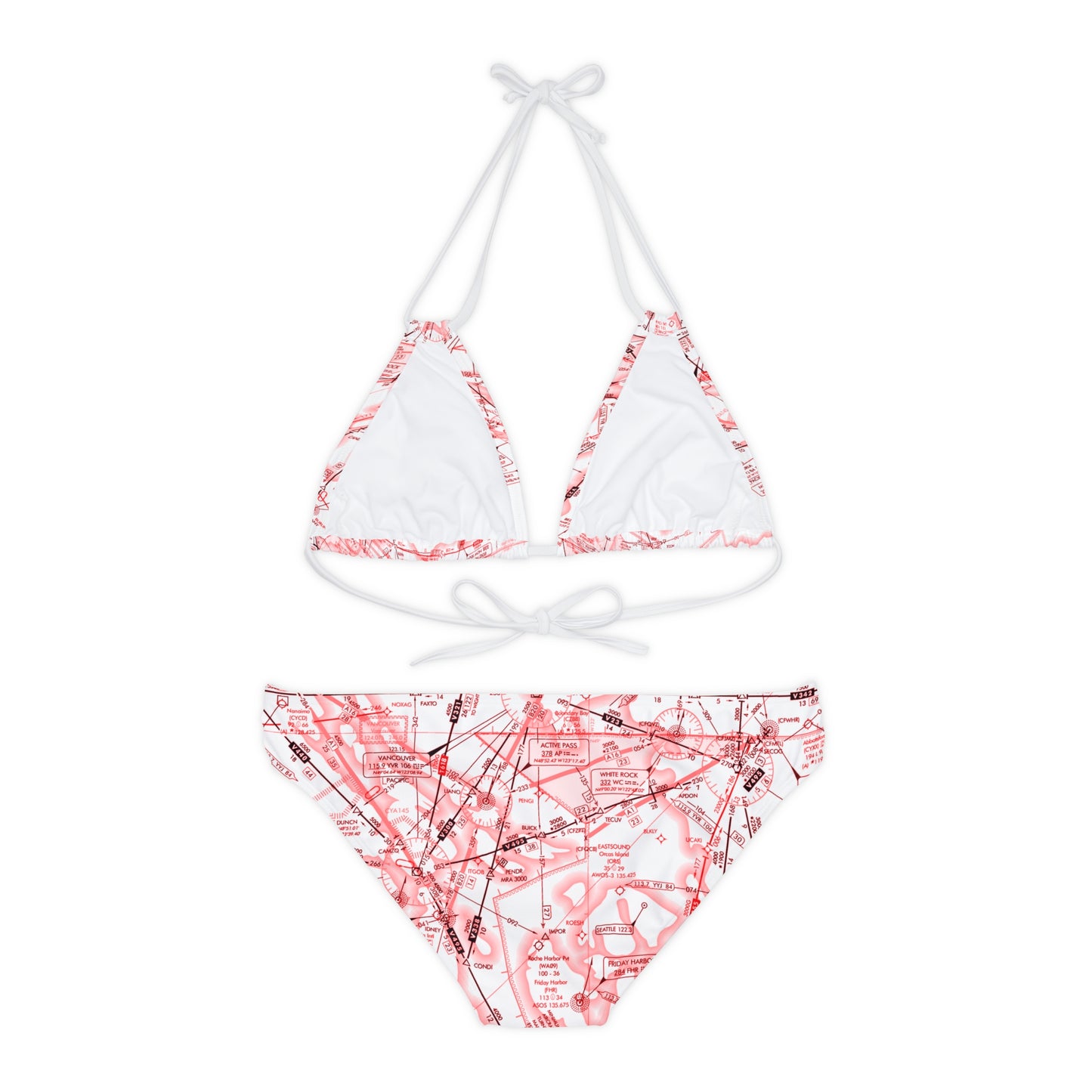 Enroute Low Altitude (ELUS1) Chart (red&white) strappy bikini set