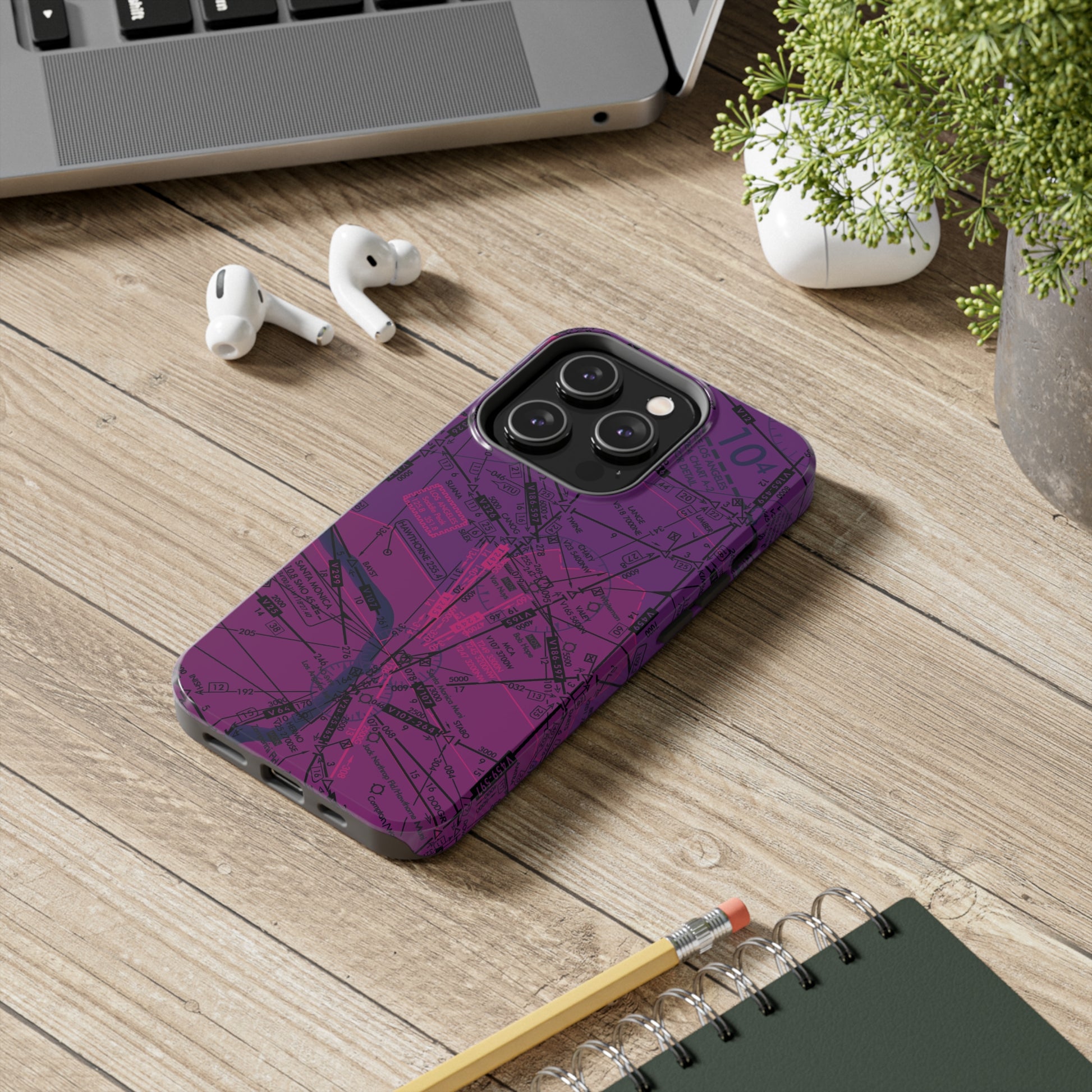 Enroute Low Altitude Chart (ELUS3) tough phone cases (purple)