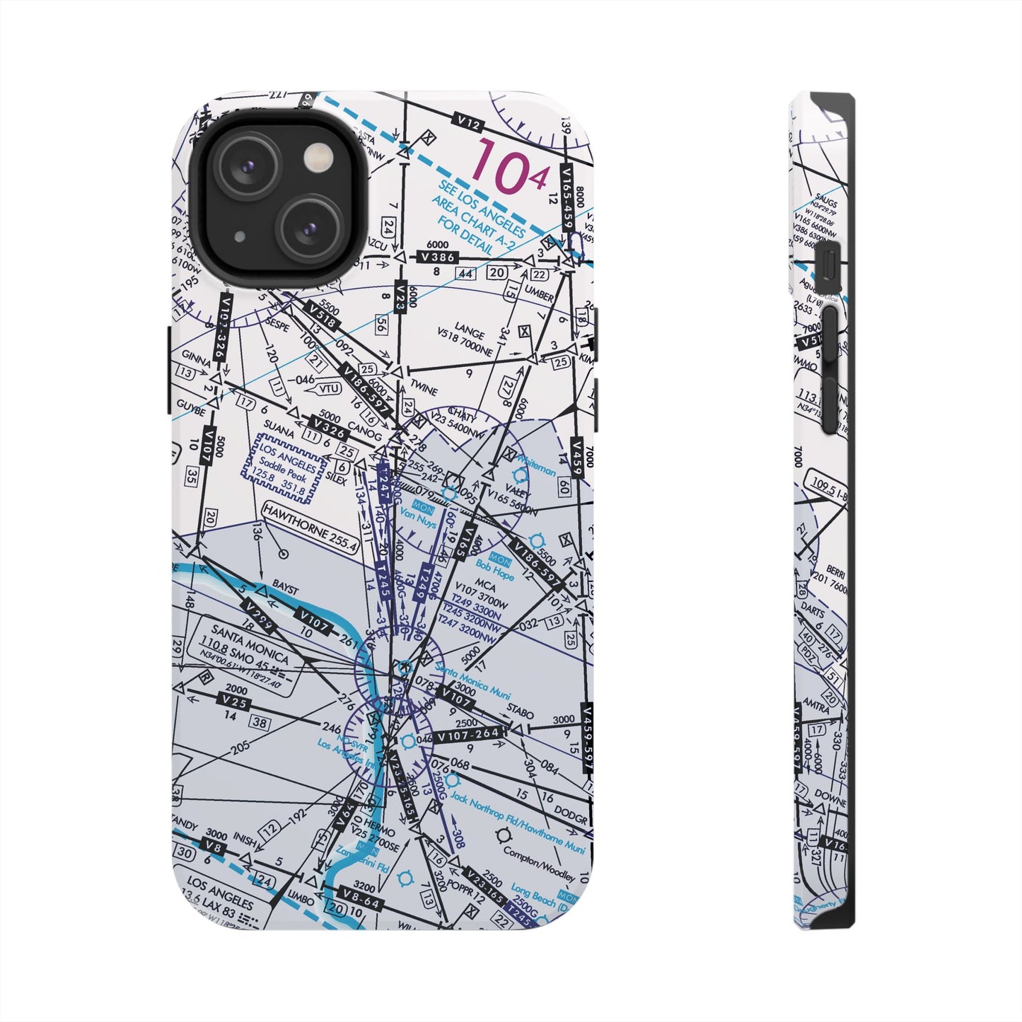 Enroute Low Altitude Chart tough phone cases (ELUS3/white)