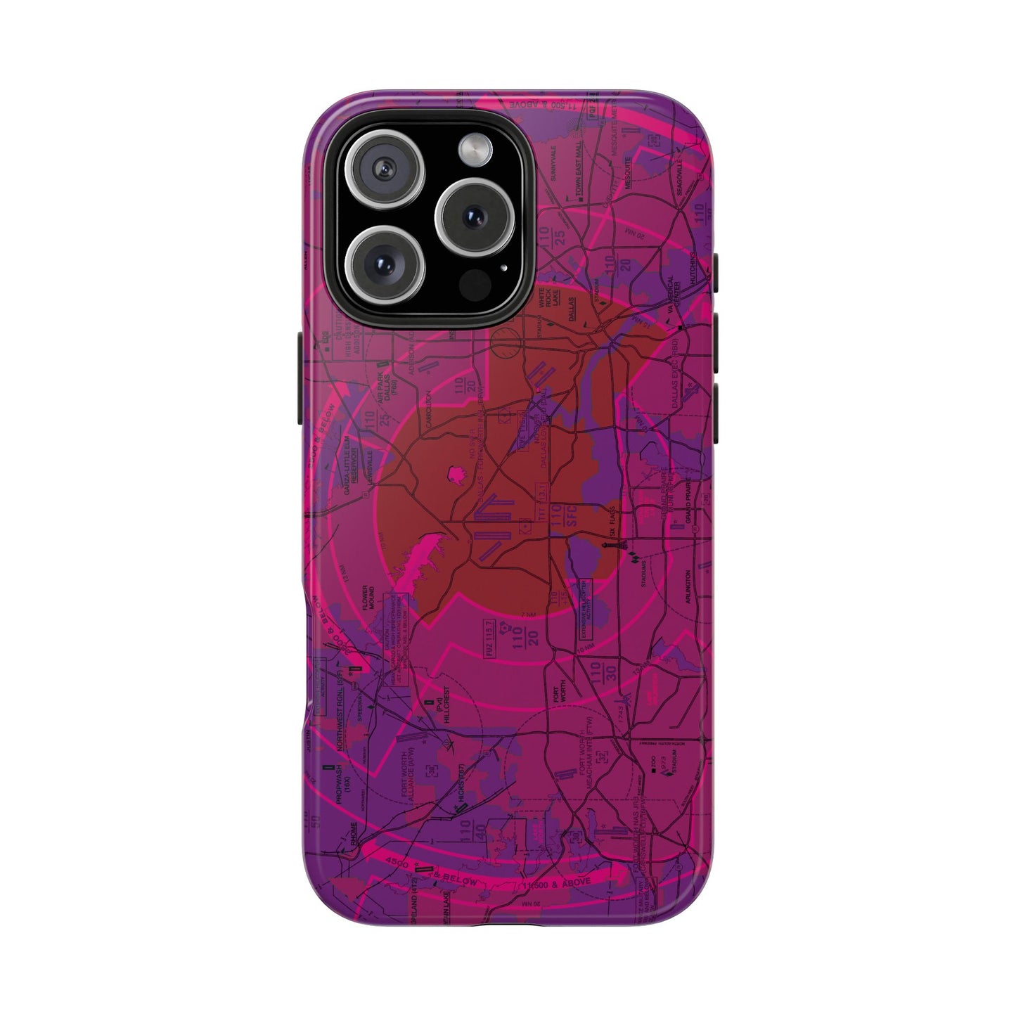 Dallas Fort Worth Flyway Chart tough phone cases (purple)