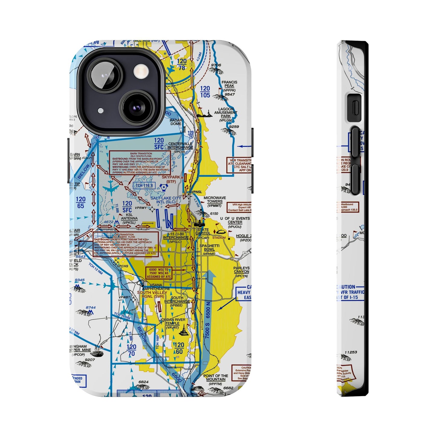 Salt Lake City Flyway Chart tough phone cases