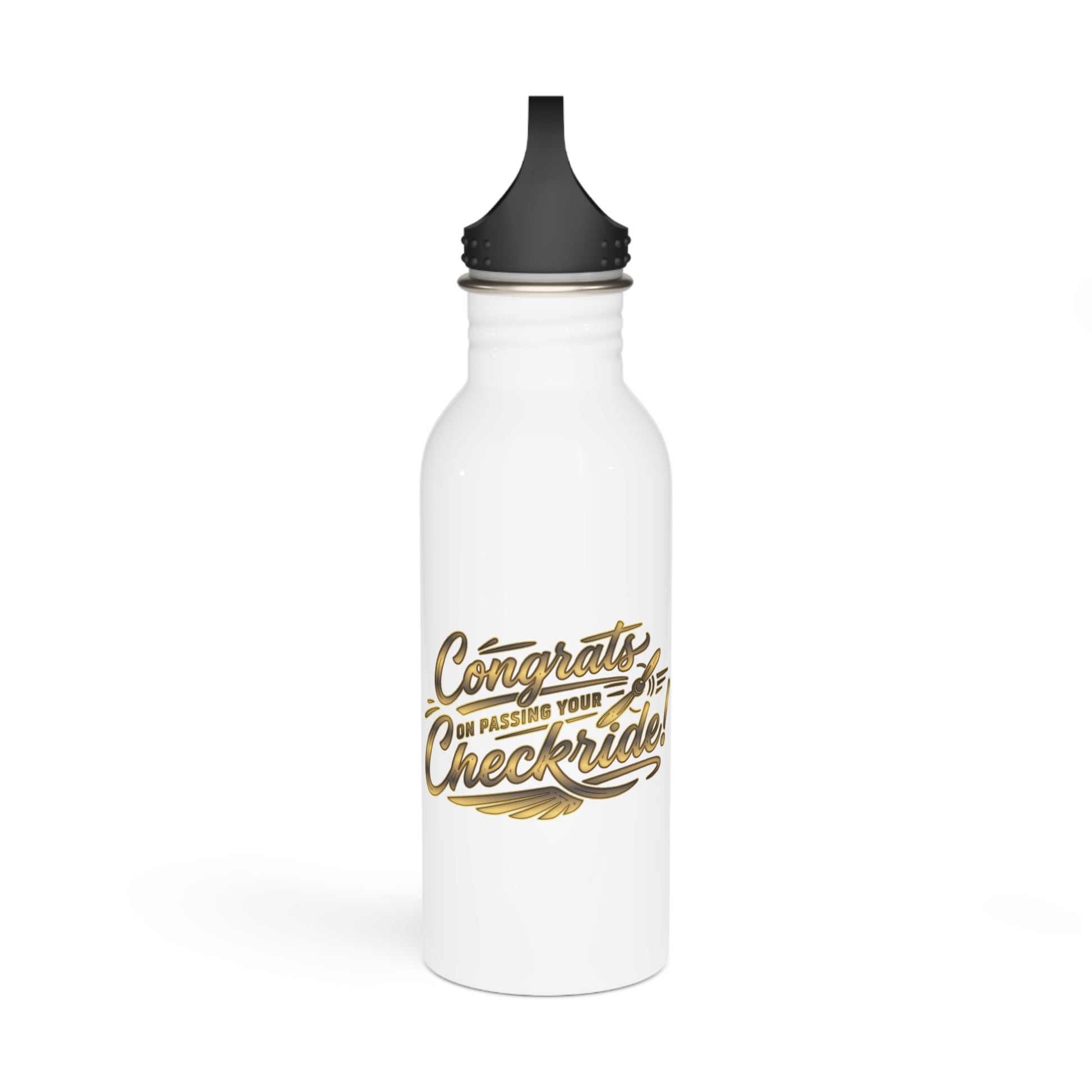 Congrats on passing your checkride! 20 oz. stainless steel water bottle (v4. gold)