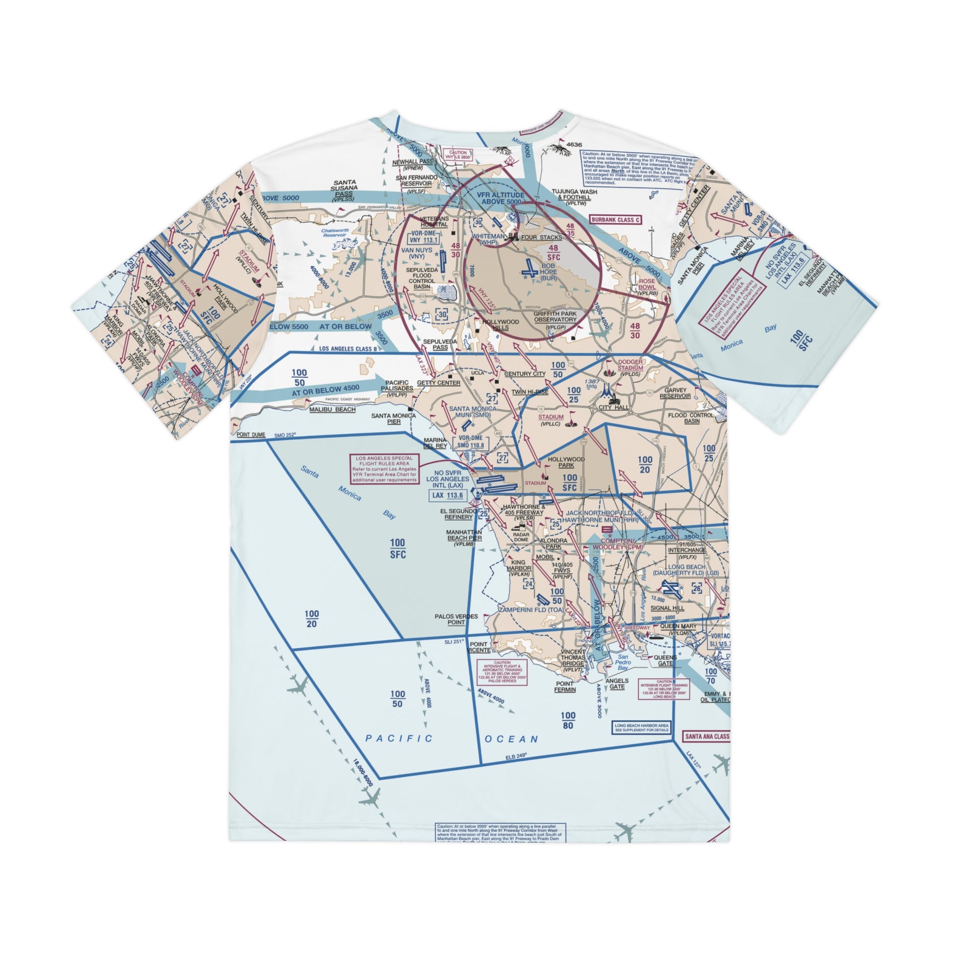 LAX Flyway Chart men's polyester shirt