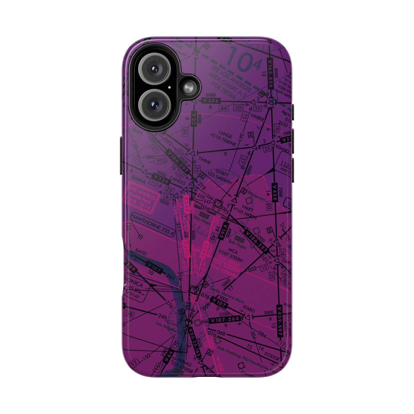 Enroute Low Altitude Chart tough phone cases (ELUS3/purple)