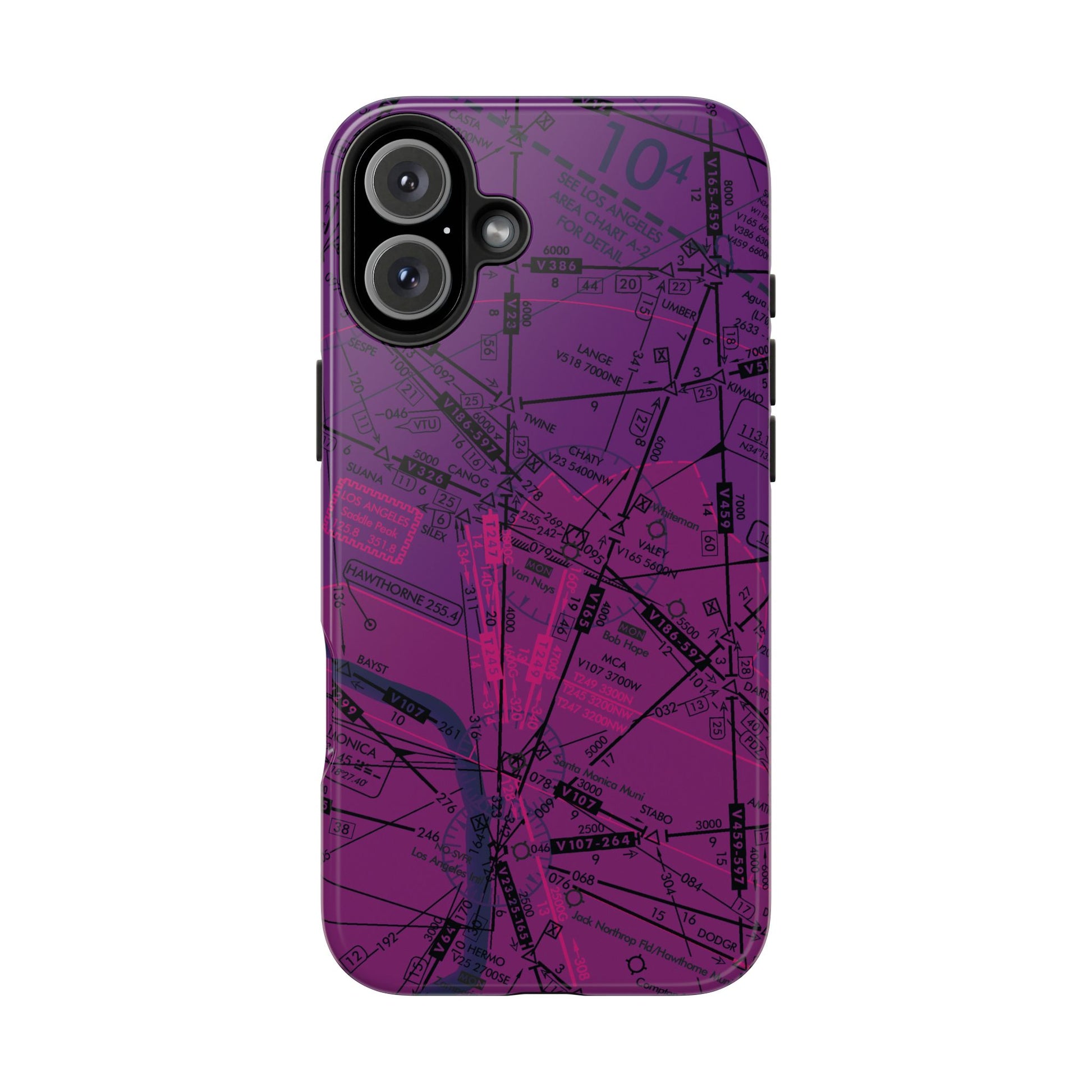 Enroute Low Altitude Chart tough phone cases (ELUS3/purple)