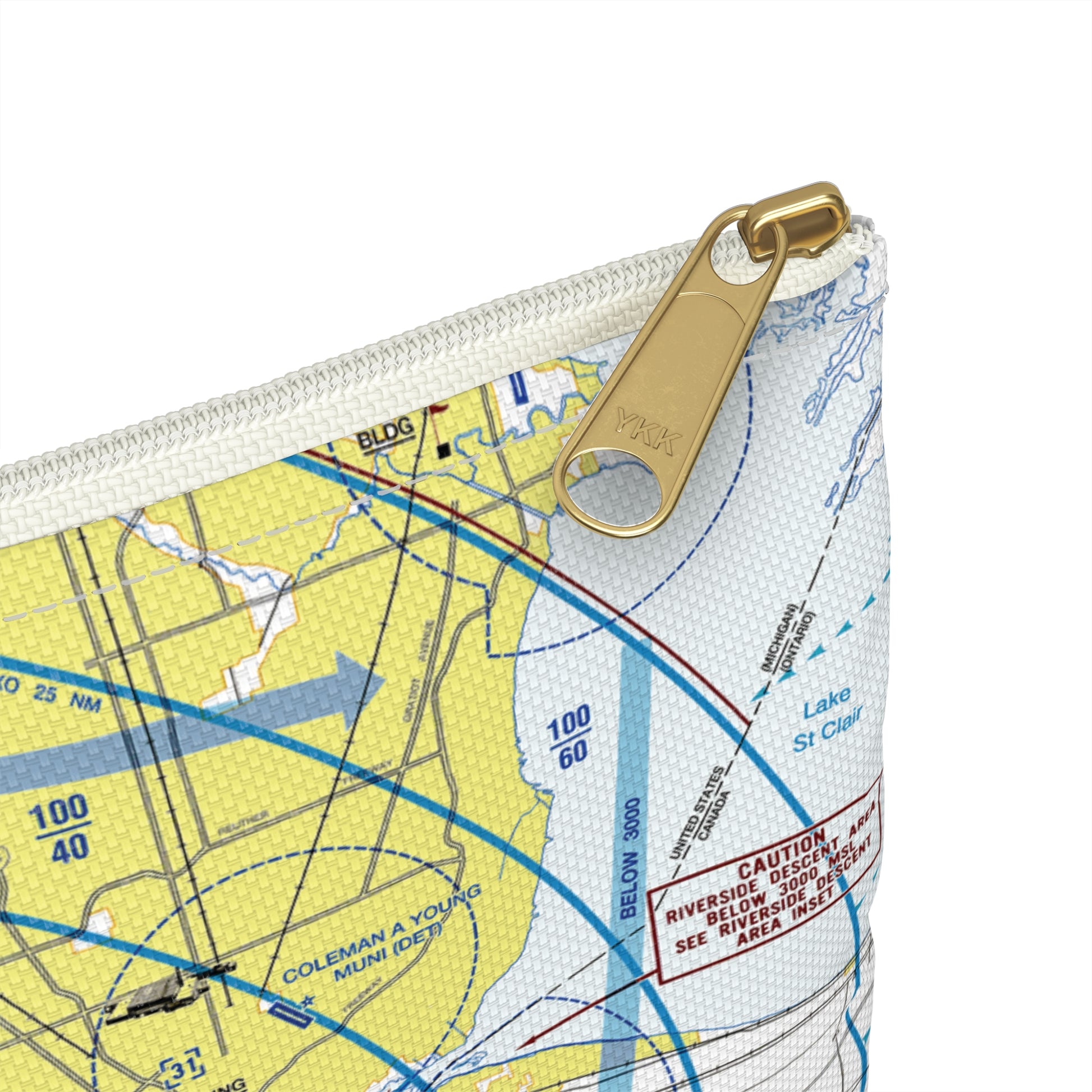Detroit Flyway Chart Accessory Pouch