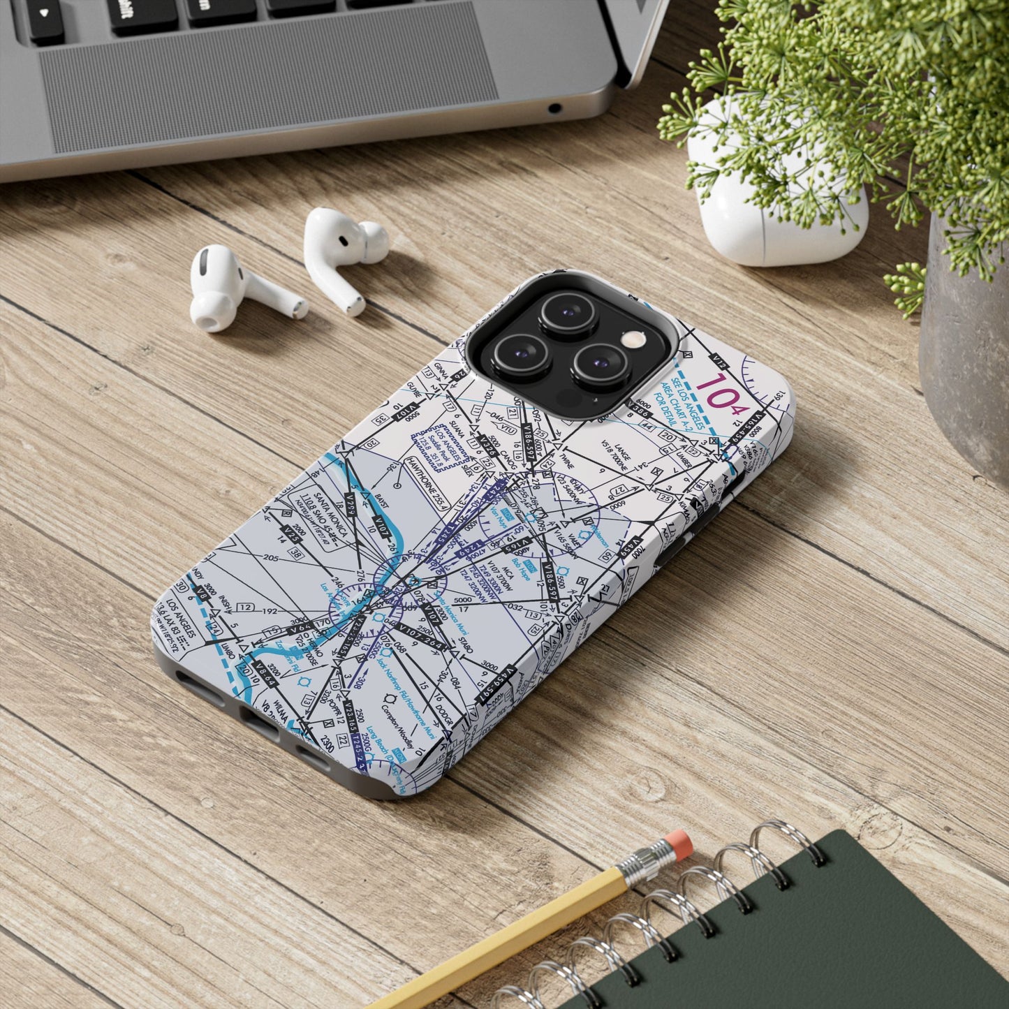 Enroute Low Altitude Chart tough phone cases (ELUS3/white)