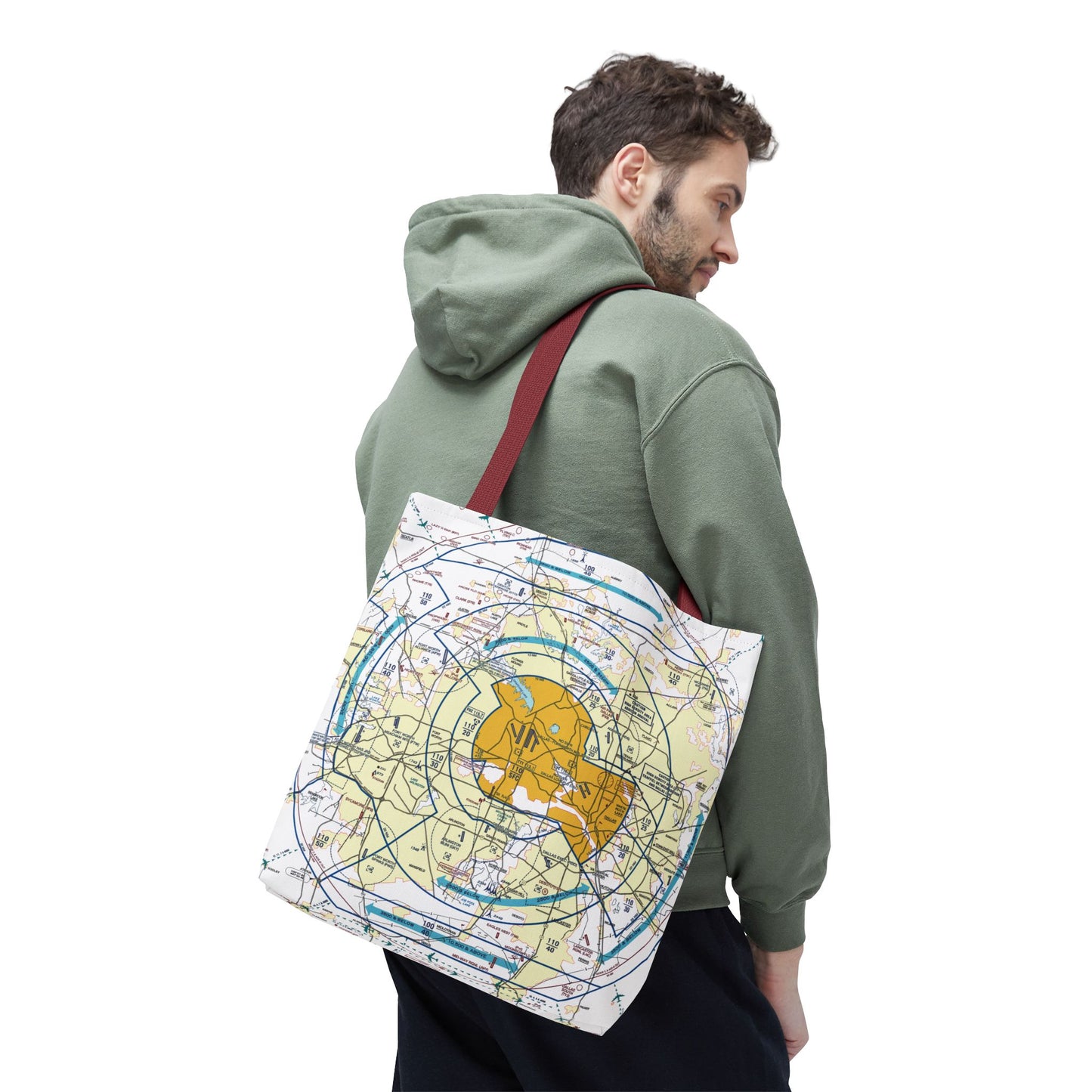 Dallas - Ft. Worth Flyway Chart tote bag