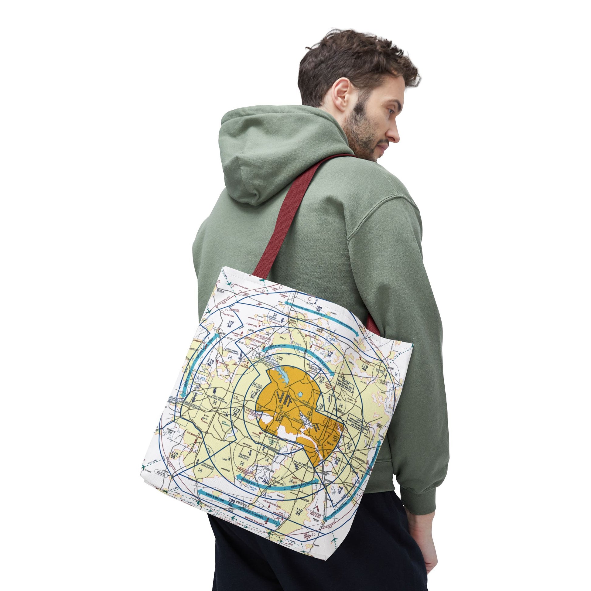 Dallas - Ft. Worth Flyway Chart tote bag