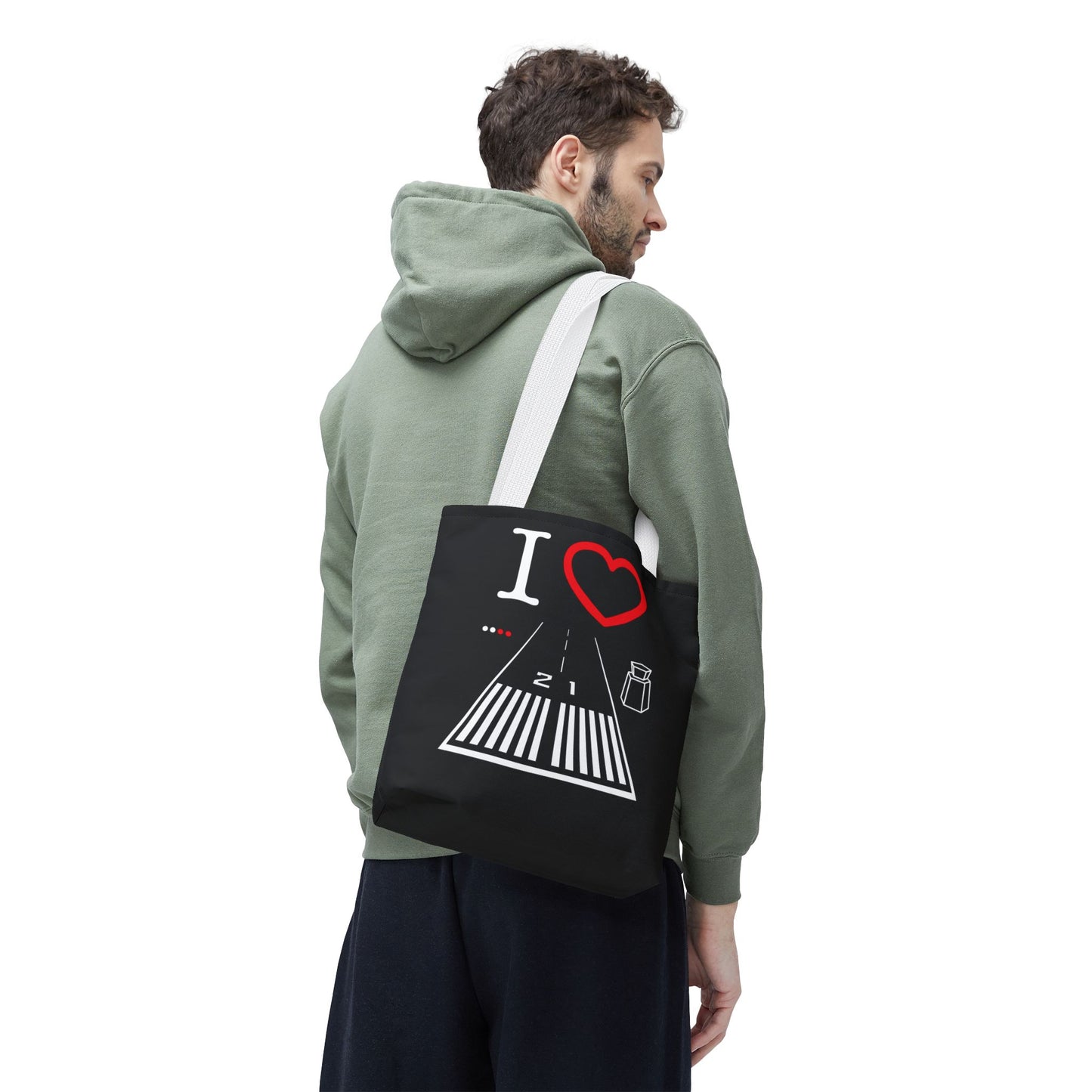 Santa Monica Airport Runway 21 / 3 tote bag (black)