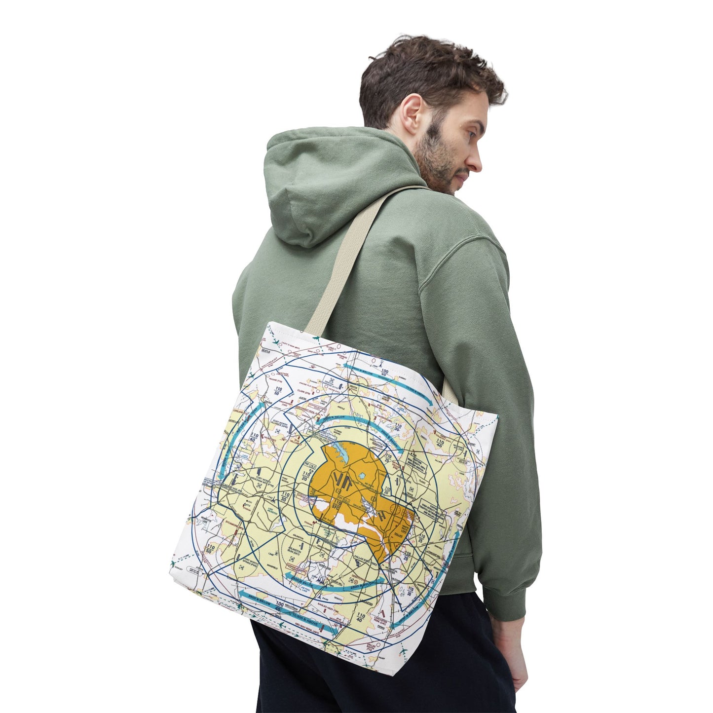 Dallas - Ft. Worth Flyway Chart tote bag