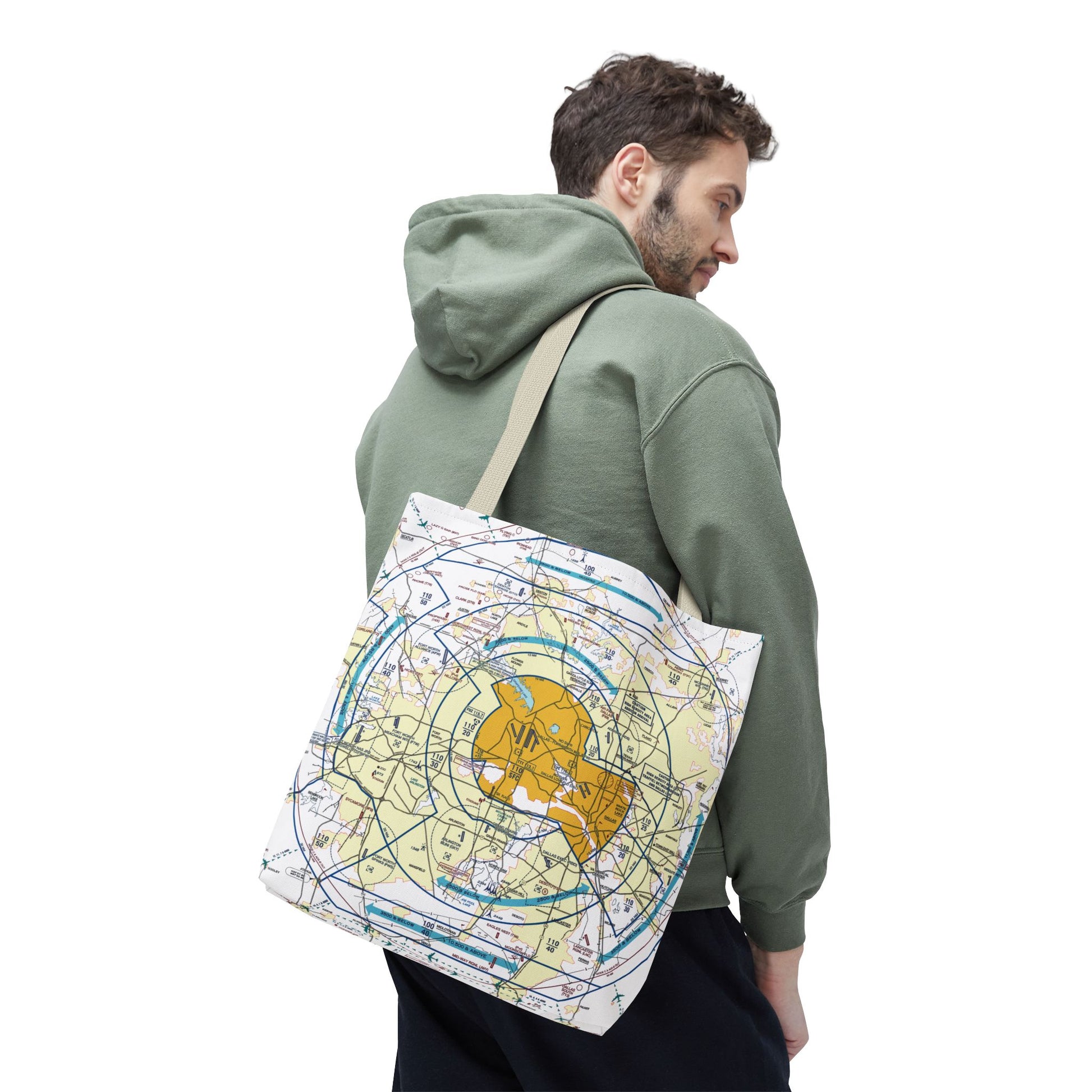 Dallas - Ft. Worth Flyway Chart tote bag