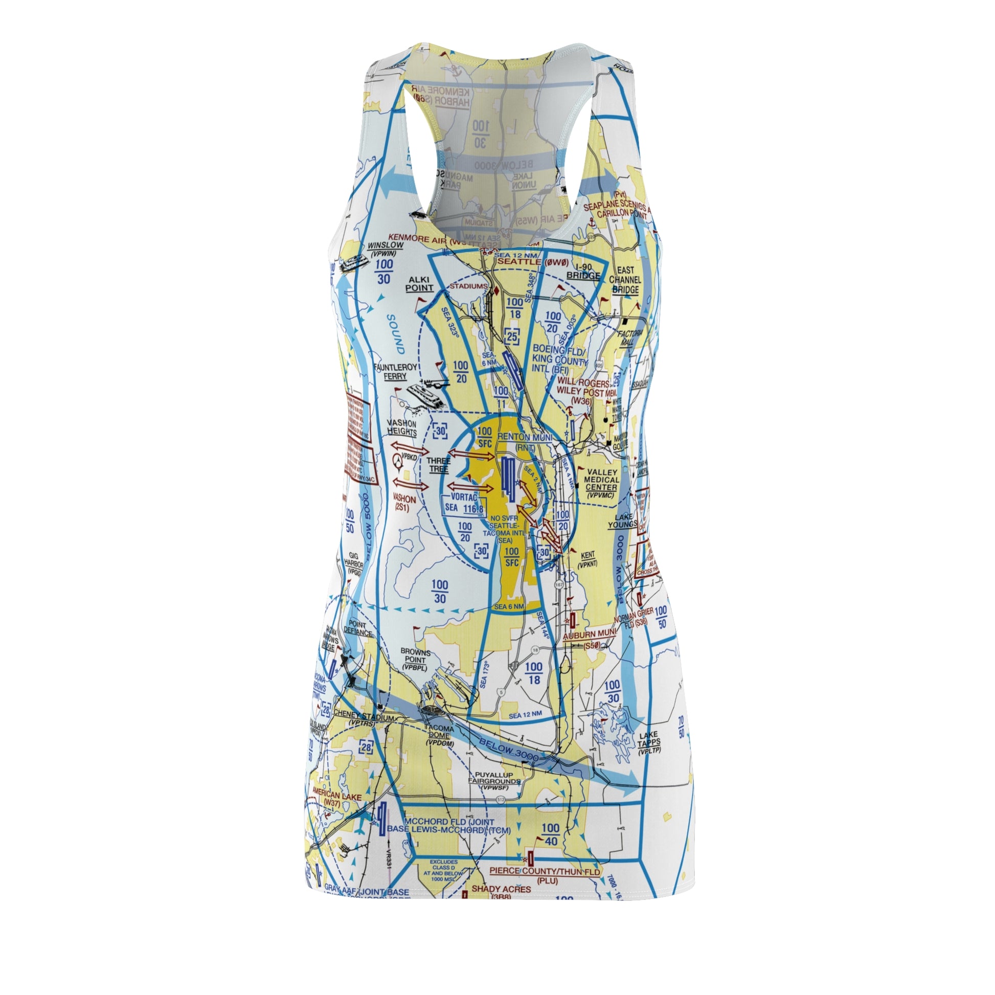Seattle Flyway Chart racerback dress