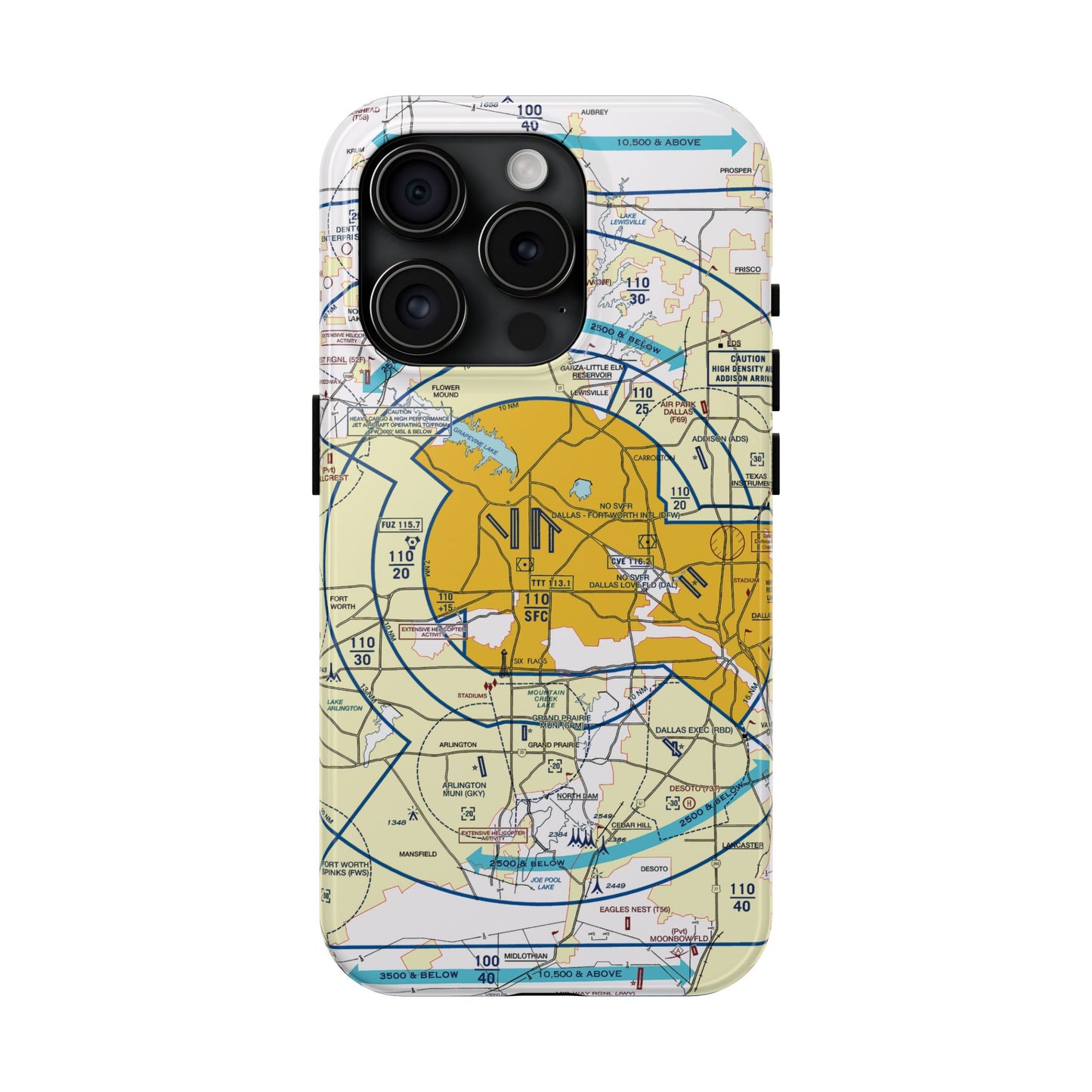 Dallas - Ft. Worth Flyway Chart tough phone cases