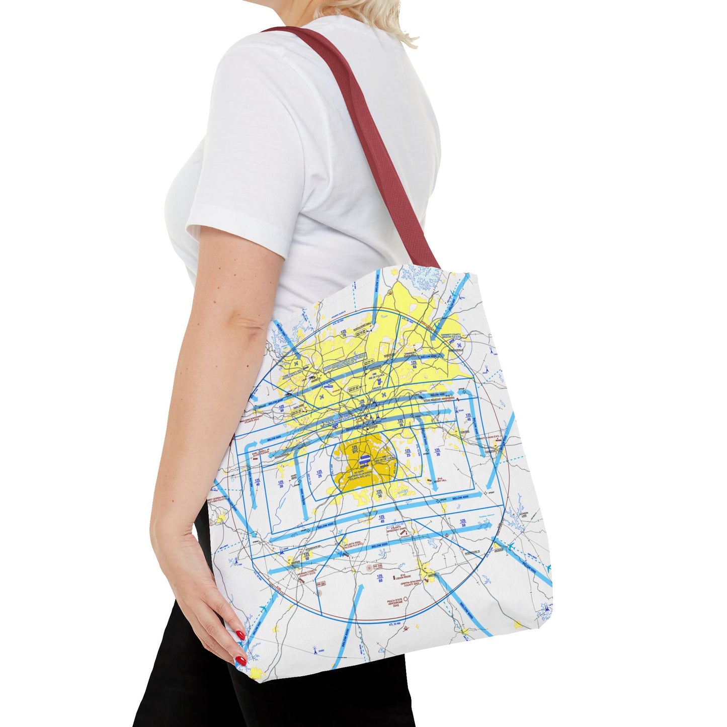 Atlanta Flyway Chart tote bag