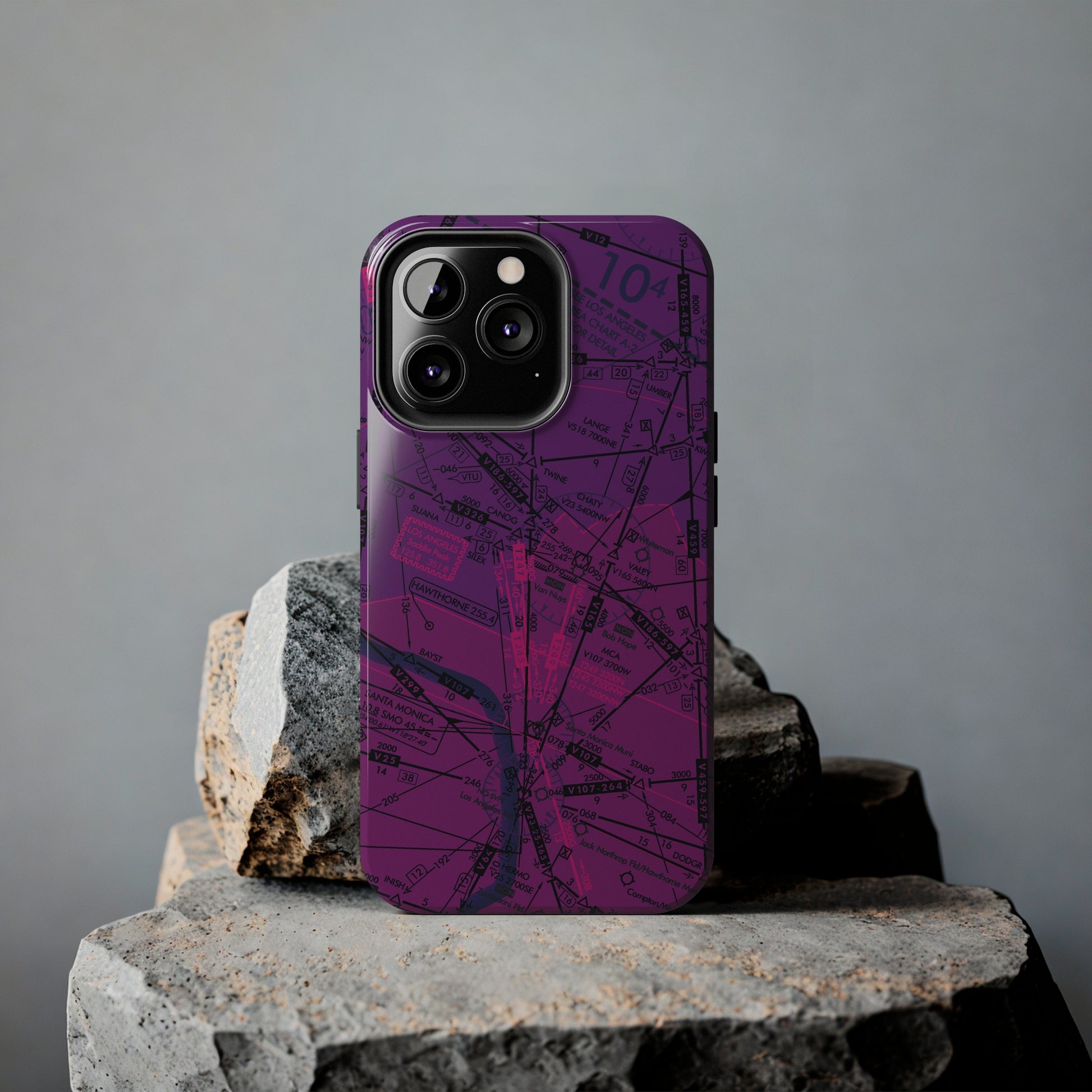 Enroute Low Altitude Chart (ELUS3) tough phone cases (purple)