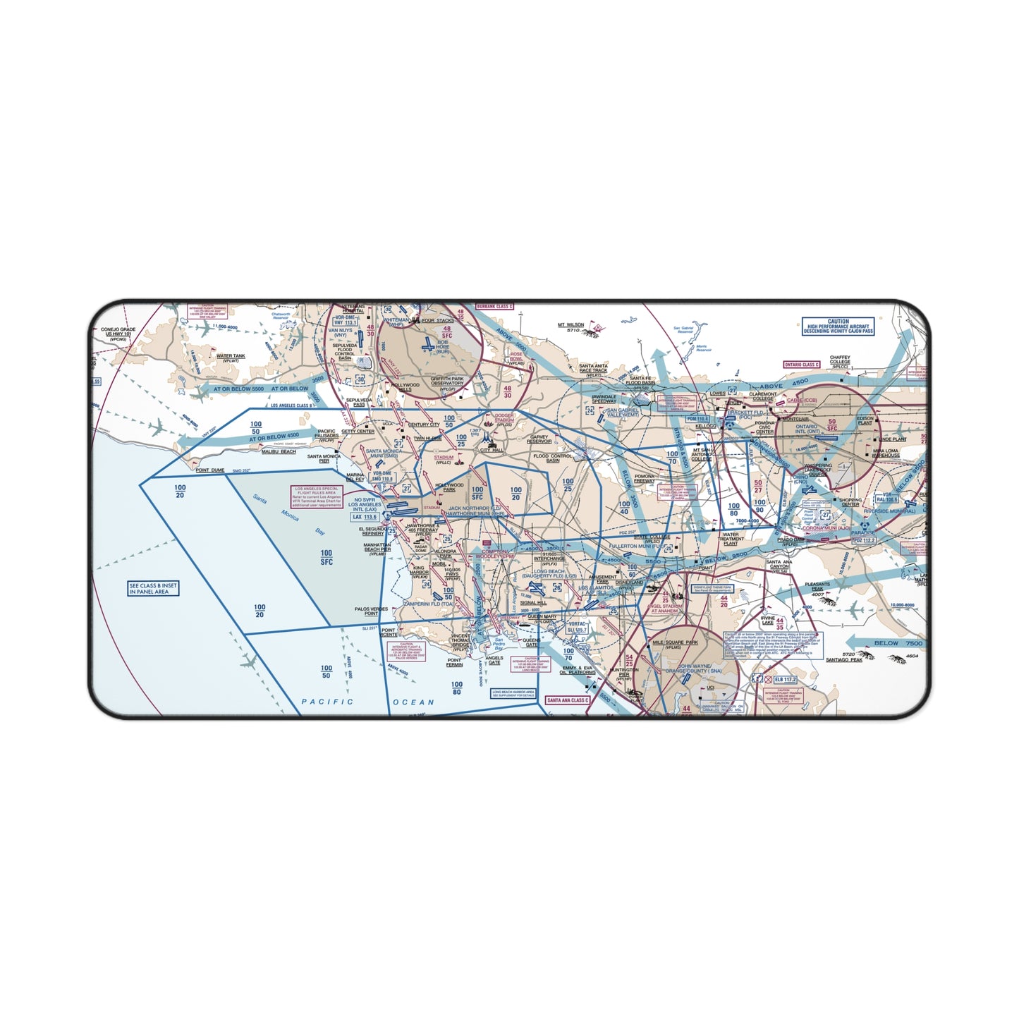 LAX Flyway Chart desk mat