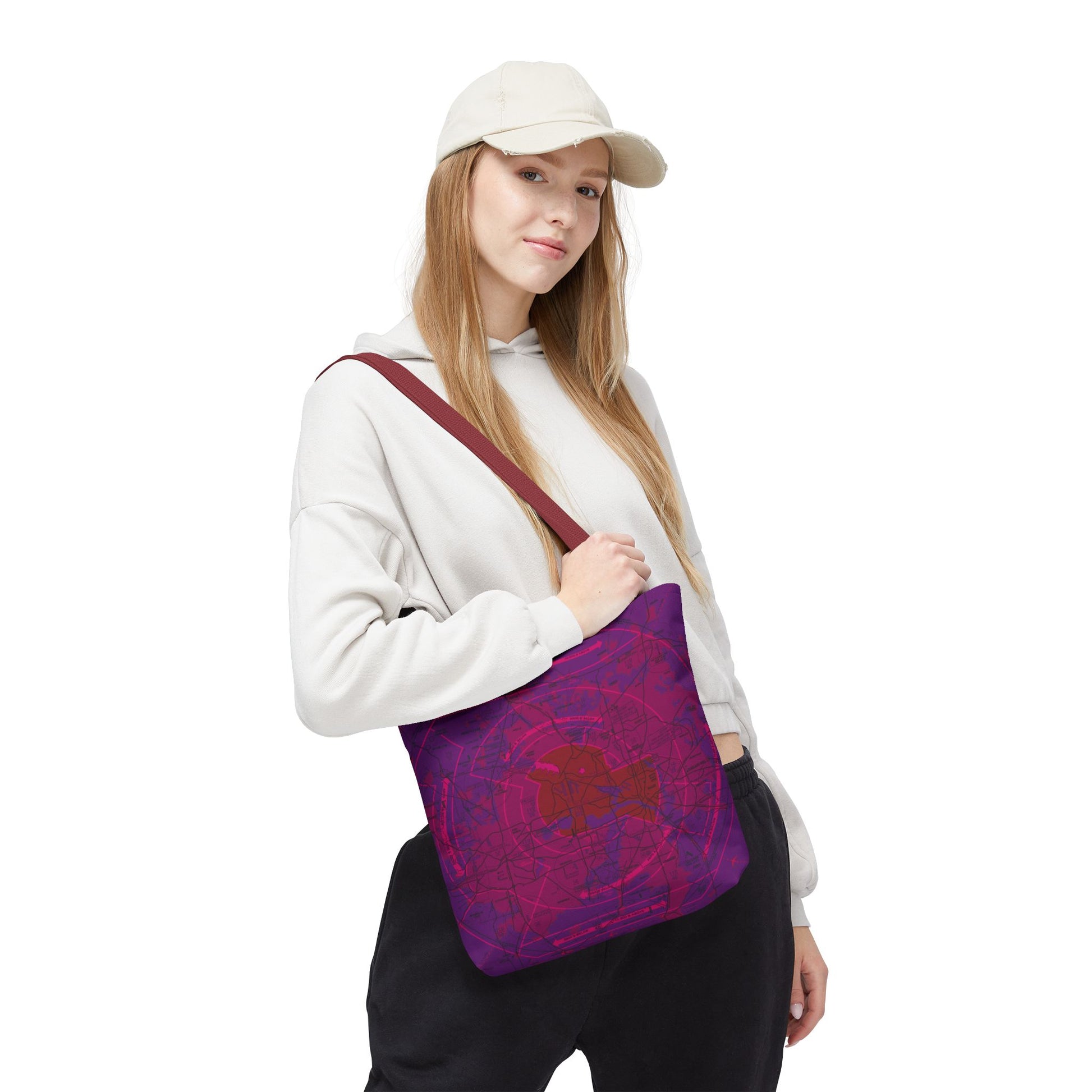 Dallas - Ft. Worth Flyway Chart tote bag (purple)