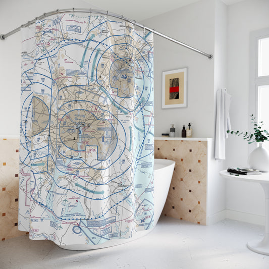 Baltimore-Washington Flyway Chart Shower Curtain