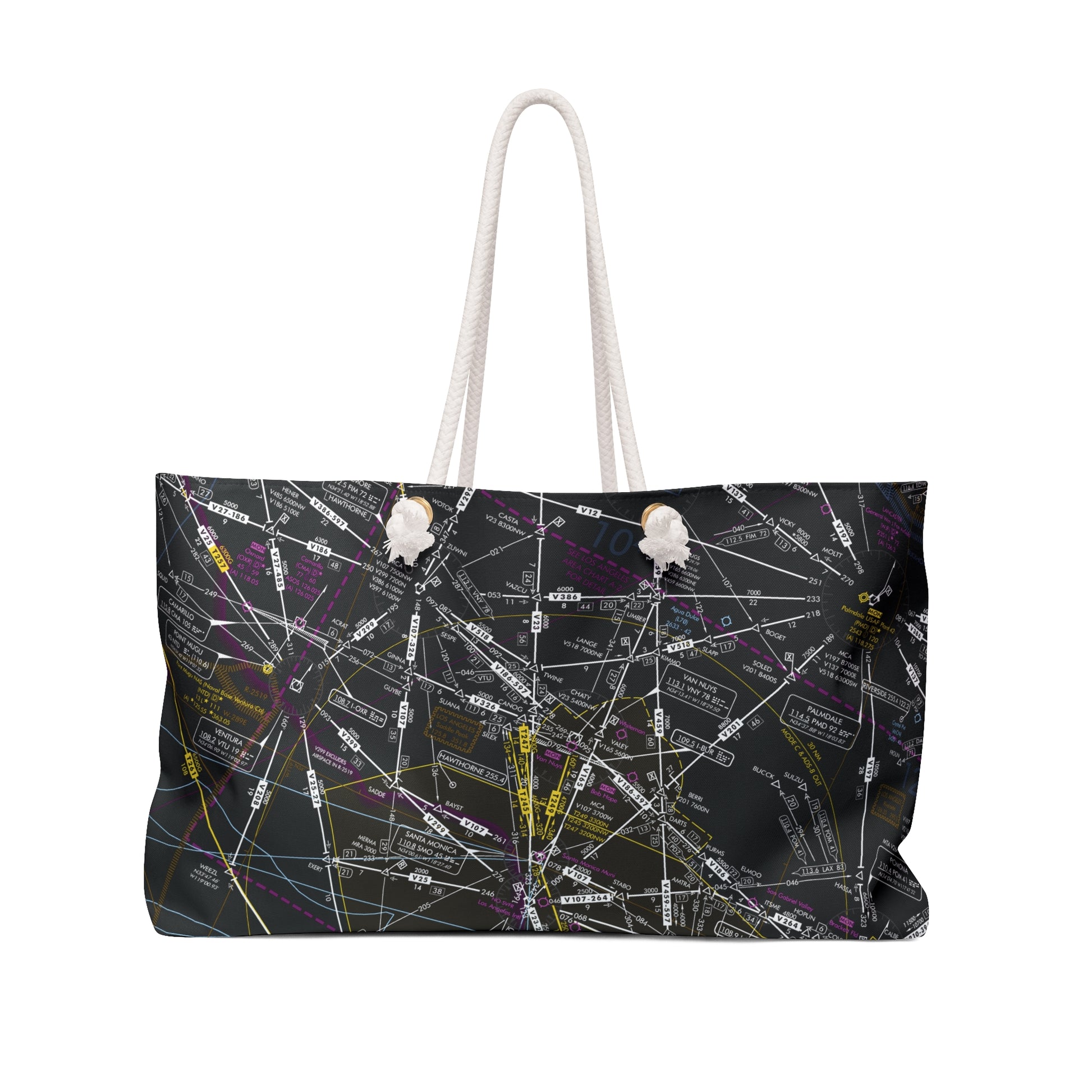 Aeronautical Chart weekender tote bag (ELUS3/invert)