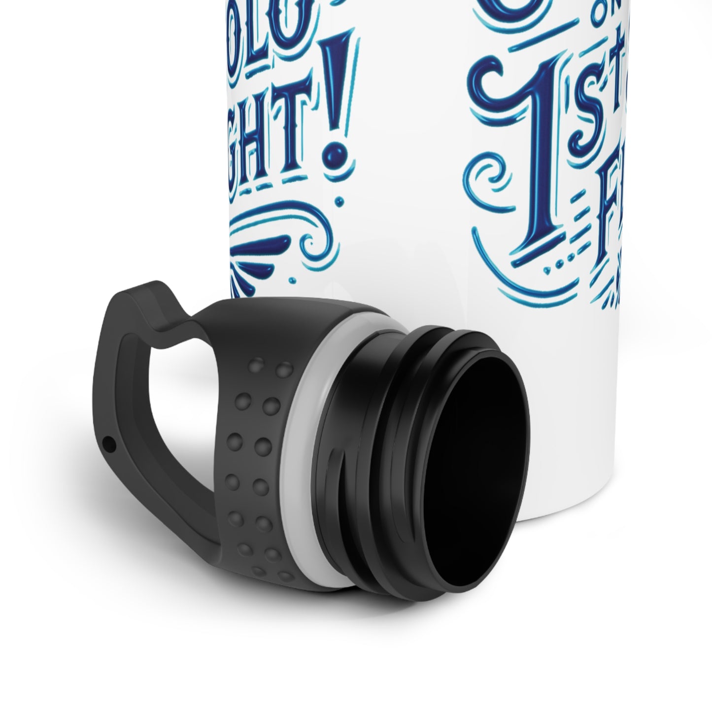 Congrats on your 1st Solo Flight! 20 oz. stainless steel water bottle (v1. blue)