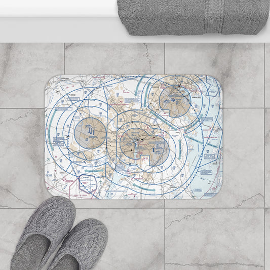 Baltimore-Washington Flyway Chart bath mat