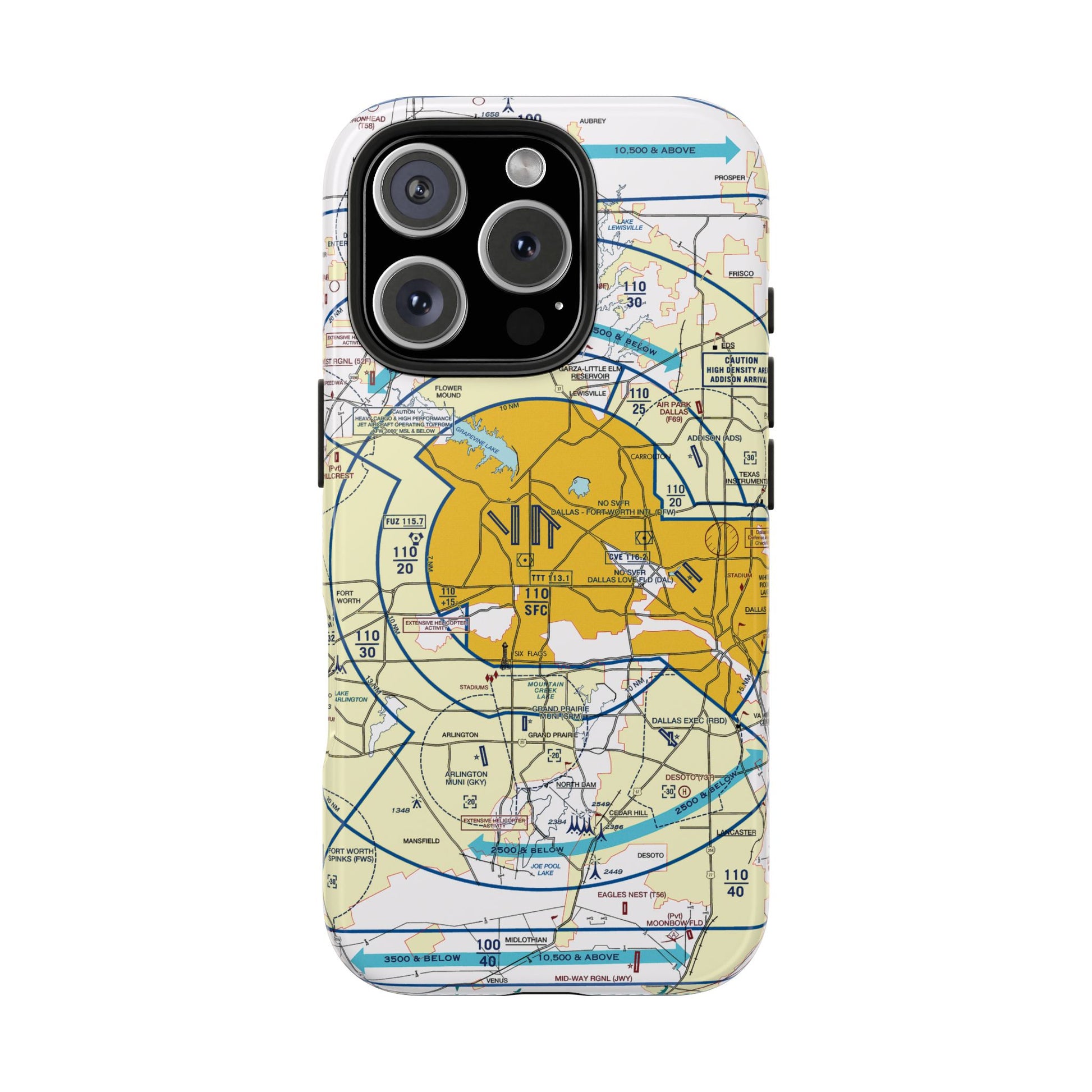 Dallas - Ft. Worth Flyway Chart tough phone cases