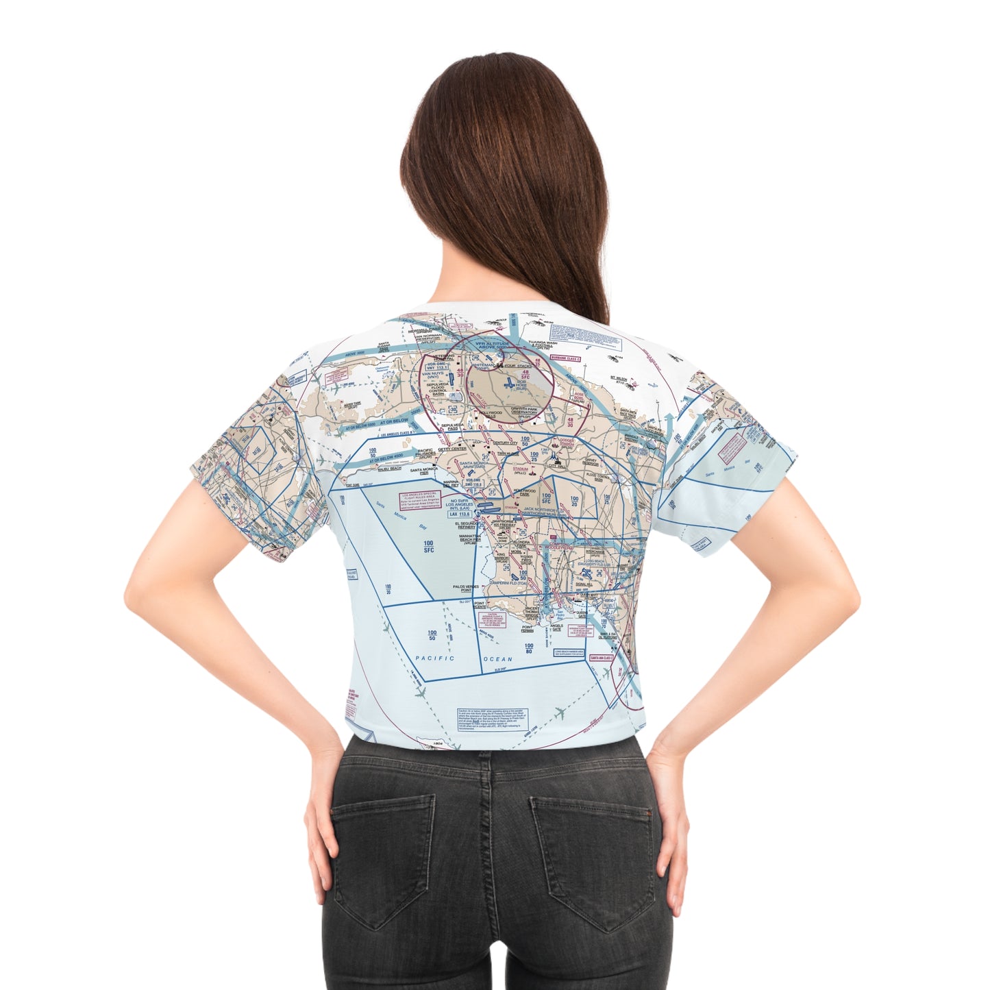 Los Angeles Flyway Chart crop tee