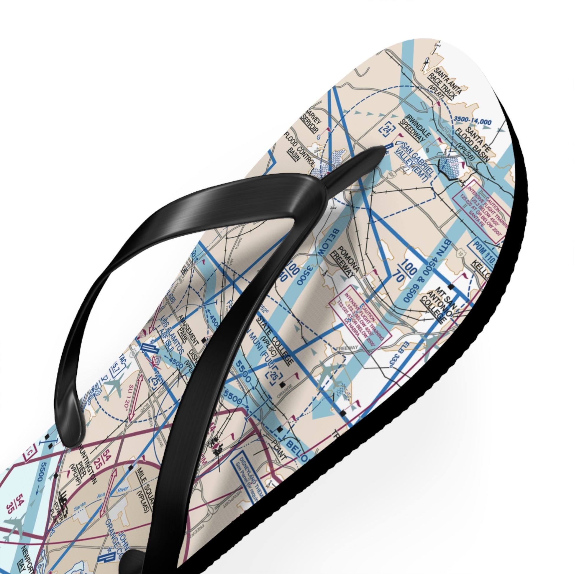 Aeronautical Chart Flip-Flops (LAX Flyway Chart)
