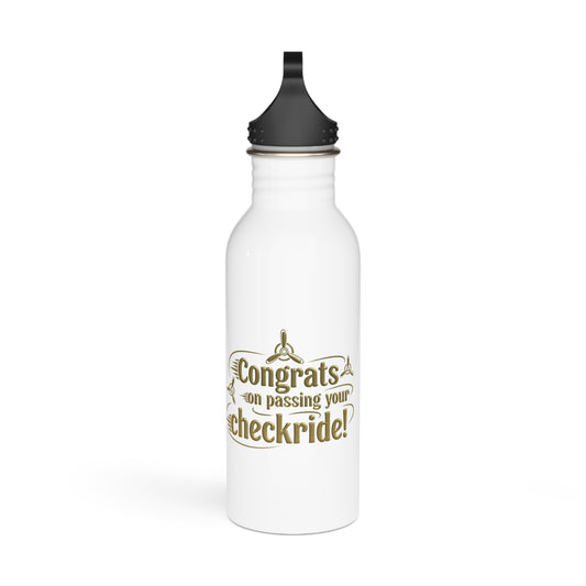 Congrats on passing your checkride! 20 oz. stainless steel water bottle (v3. gold)