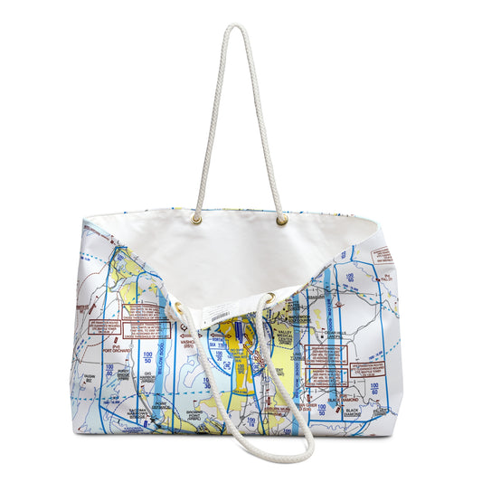 Aeronautical Chart weekender tote bag (KSEA Flyway Chart)