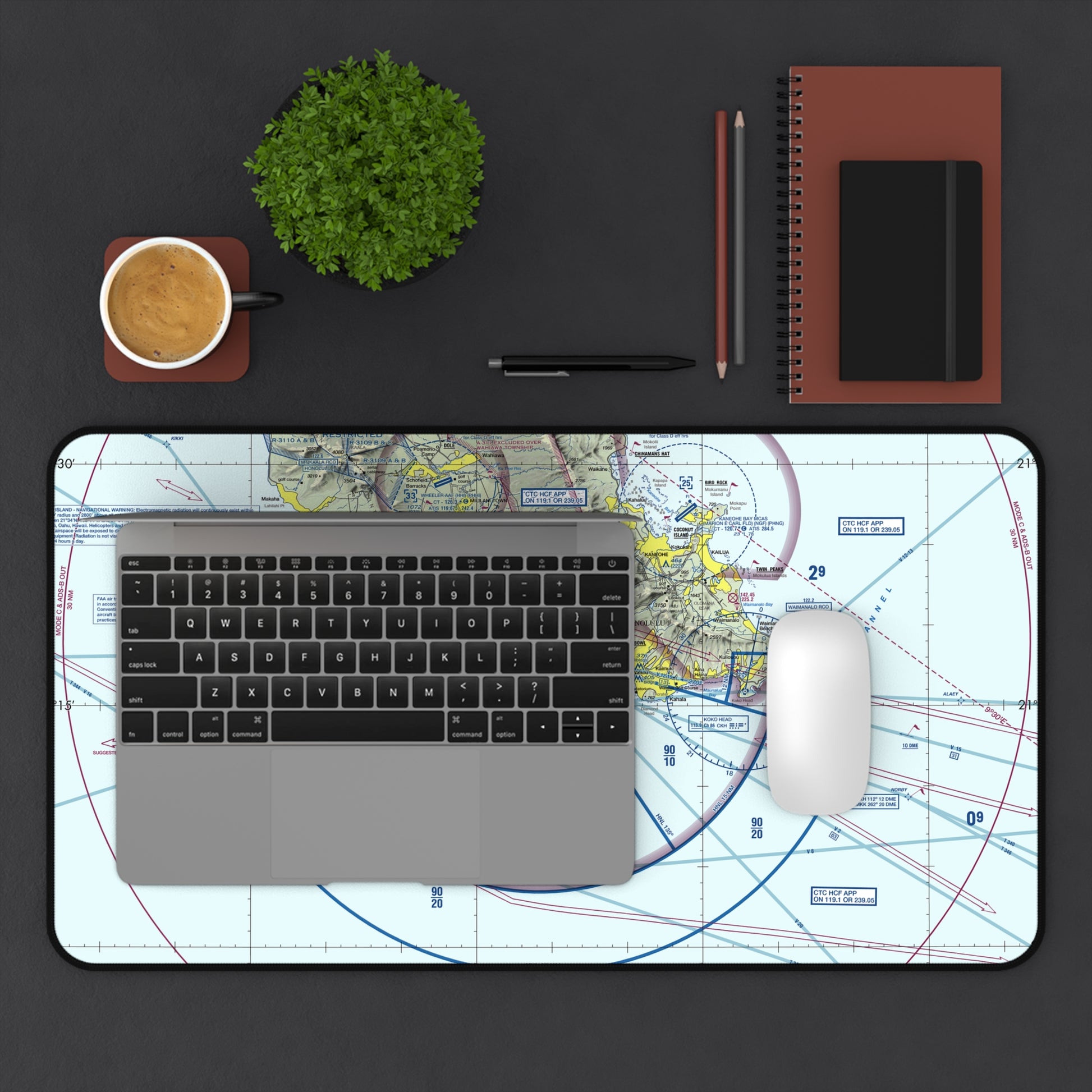 Honolulu Airport Sectional Chart desk mat