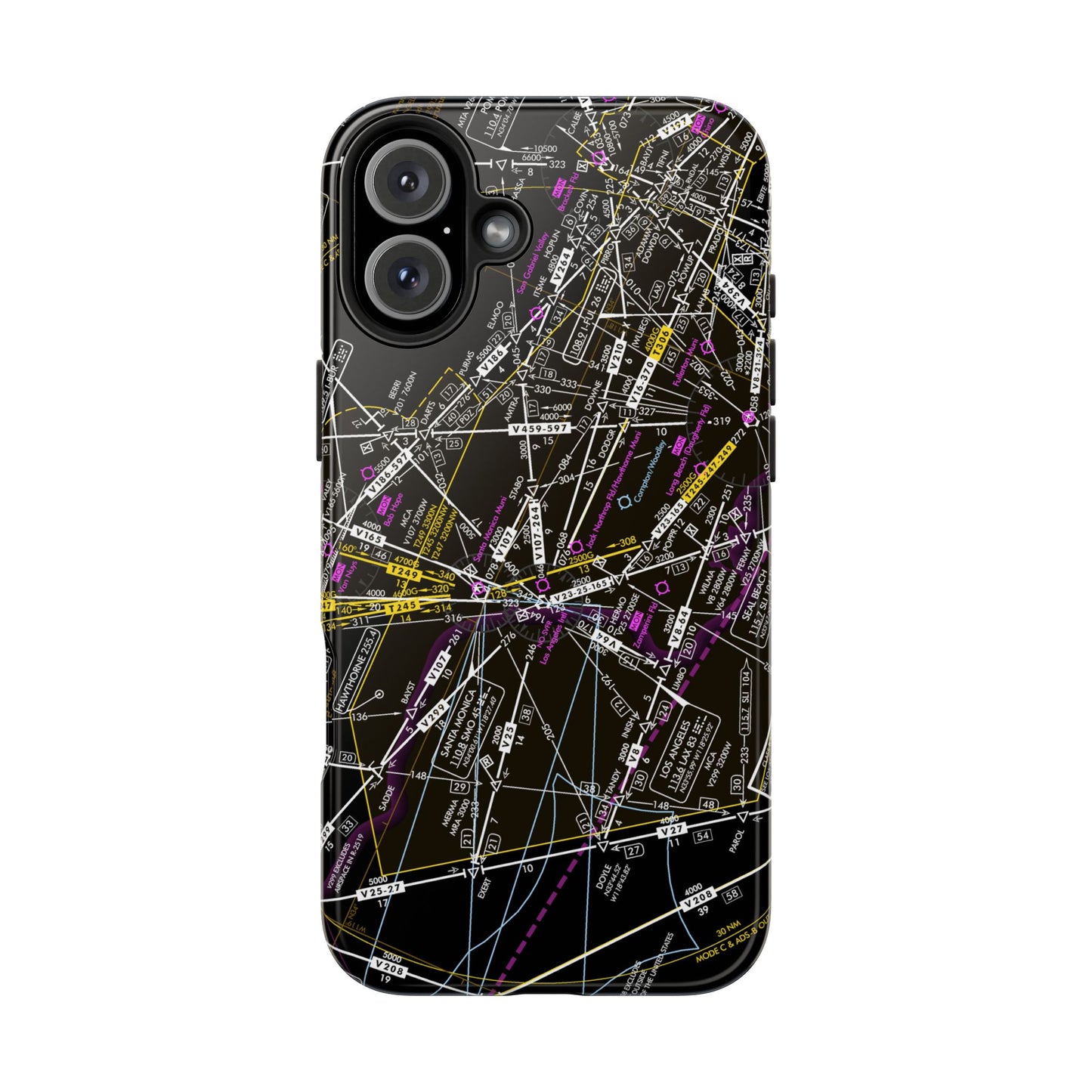 Enroute Low Altitude Chart tough phone cases (ELUS3/invert)