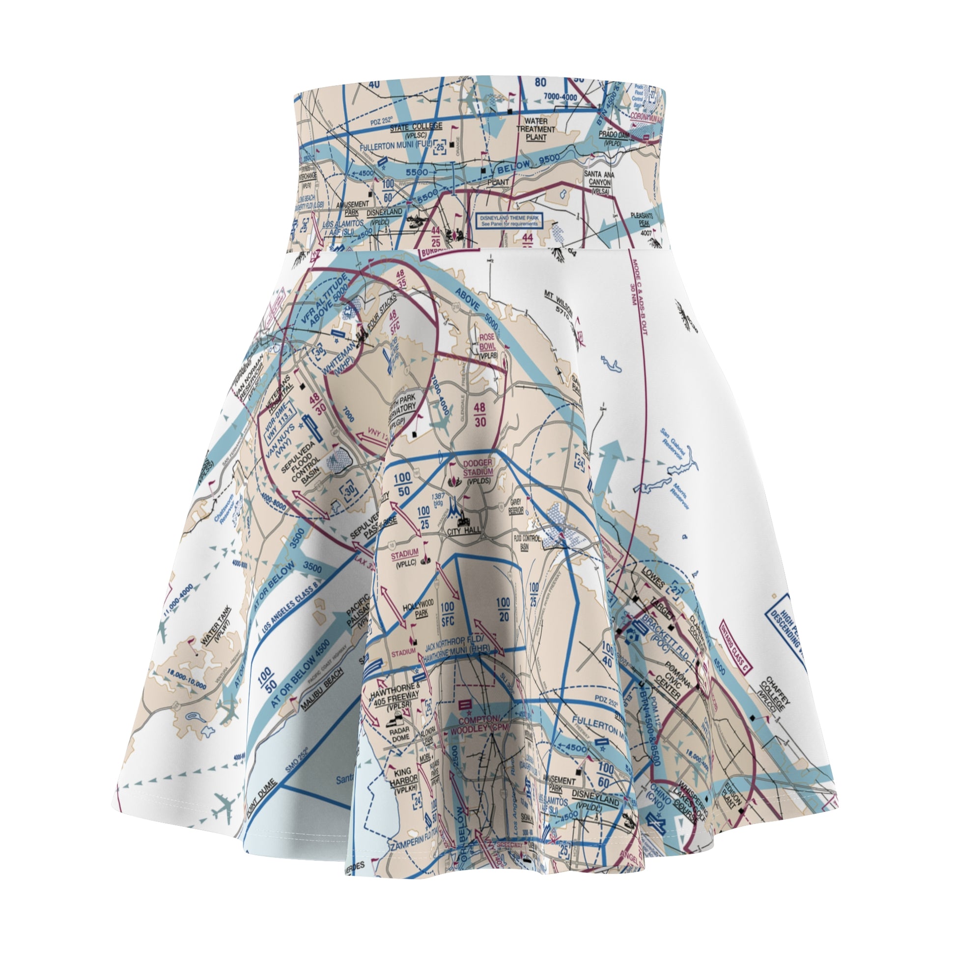 LAX Flyway Chart skater skirt