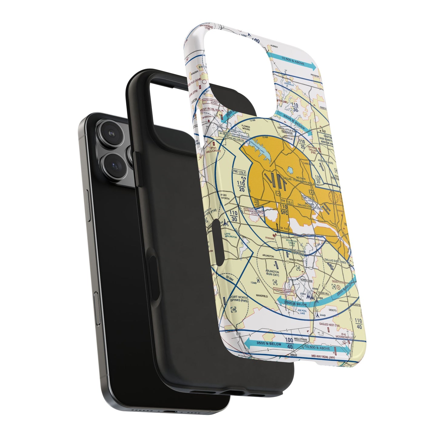 Dallas - Ft. Worth Flyway Chart tough phone cases