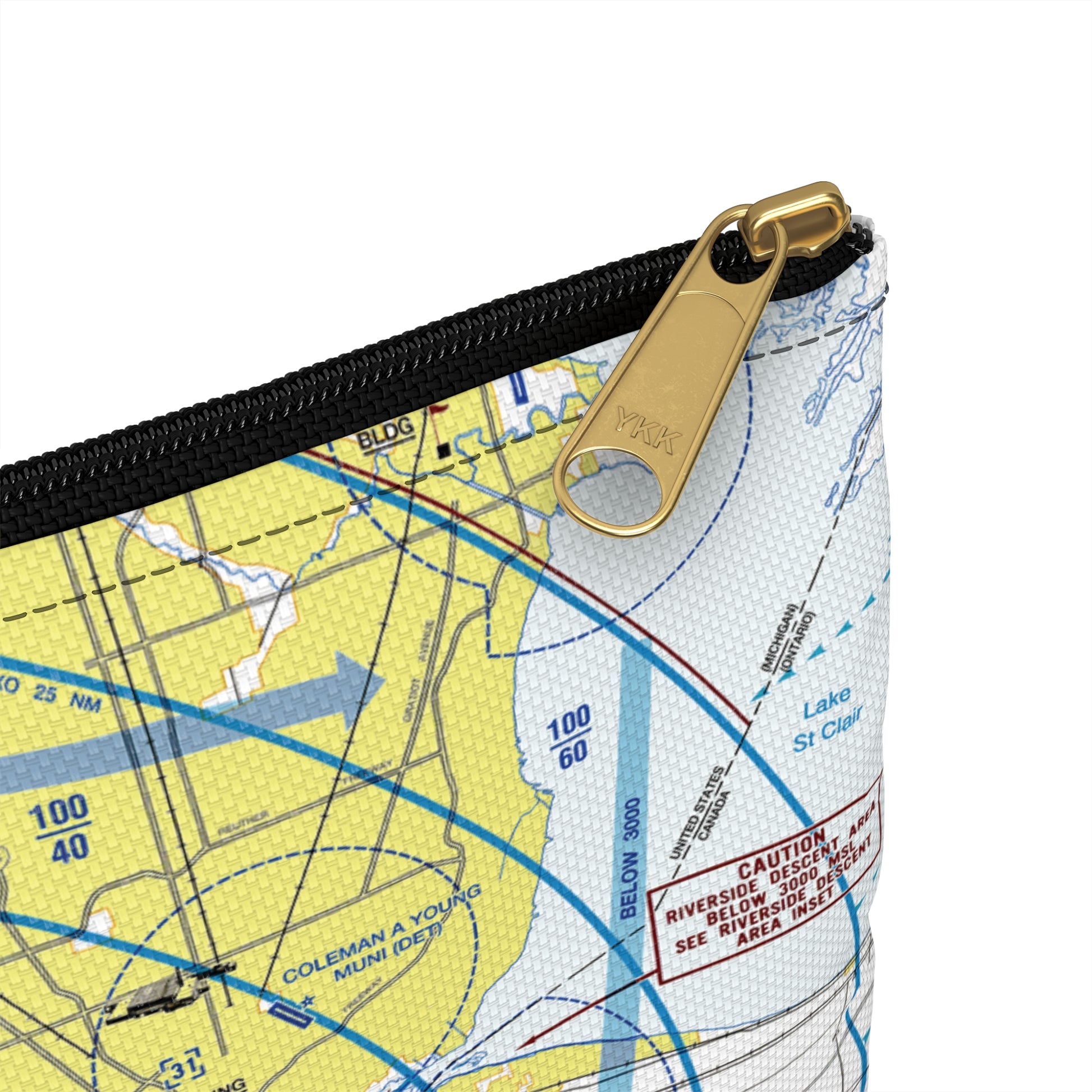 Detroit Flyway Chart Accessory Pouch